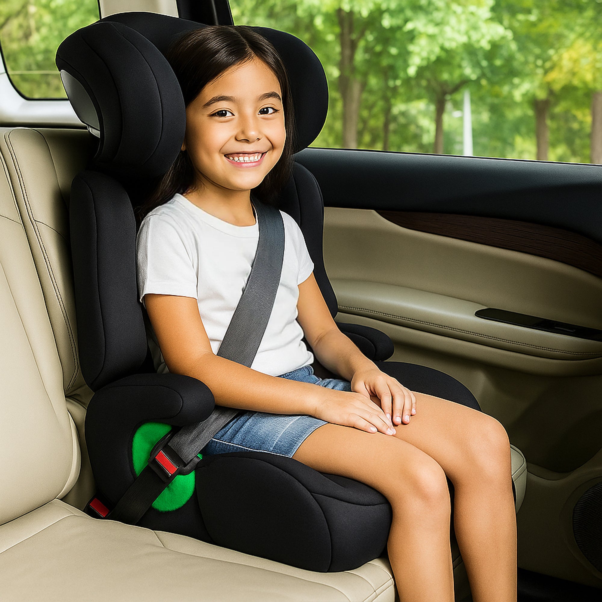 Oemmie Autostoel Zwart/Groen