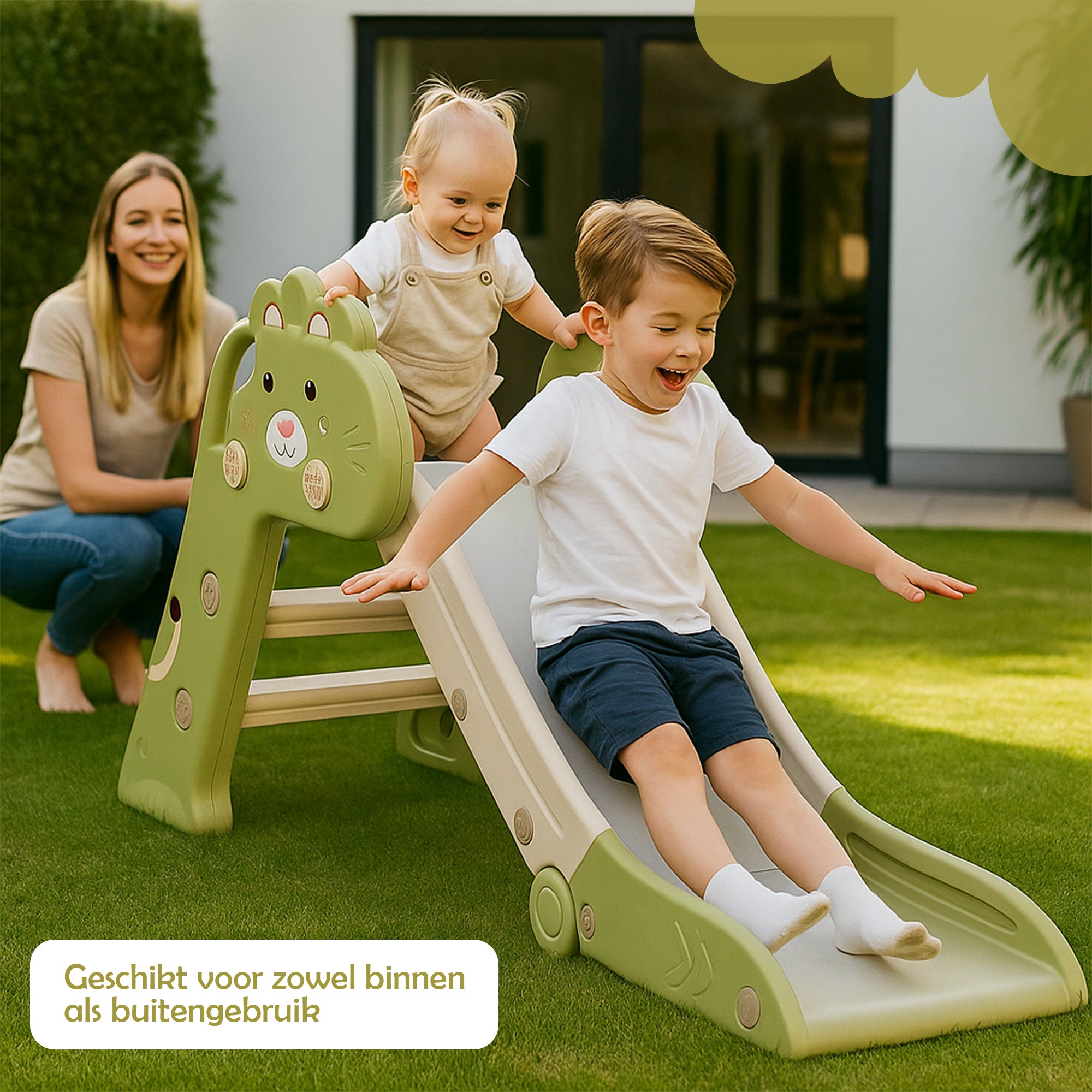 Bambini Glijbaan Groen/Wit
