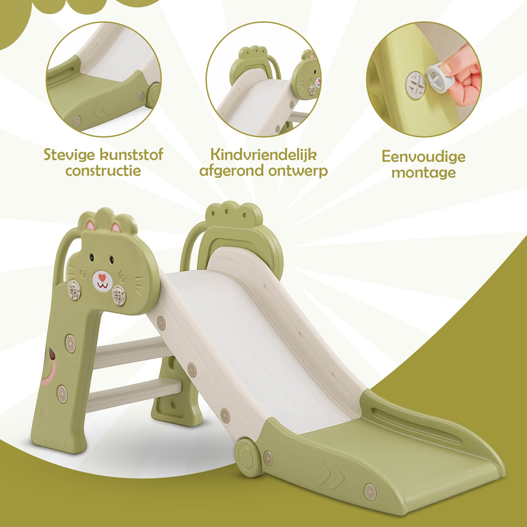 Bambini Glijbaan Groen/Wit