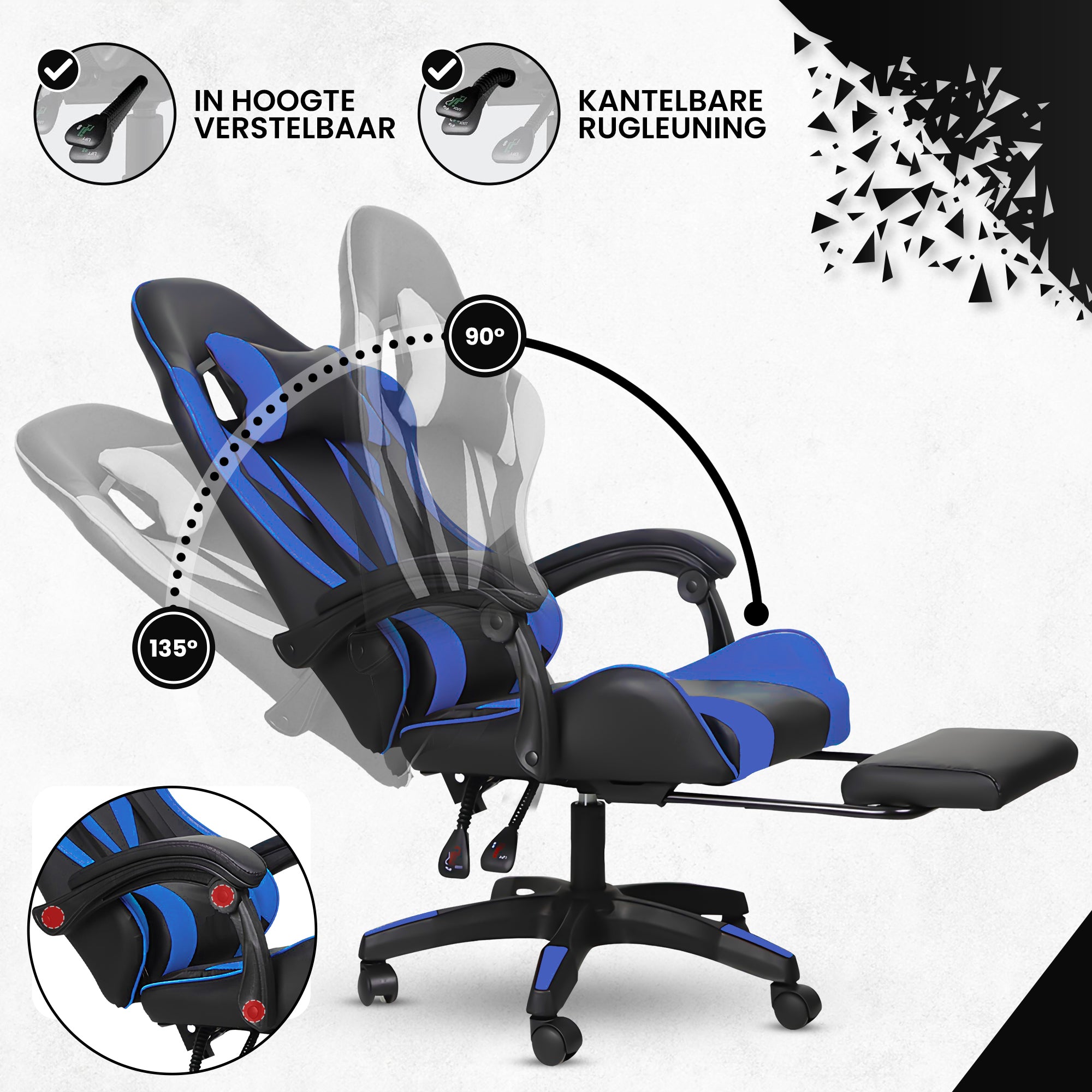 Bayt Gamingstoel Zwart/Blauw