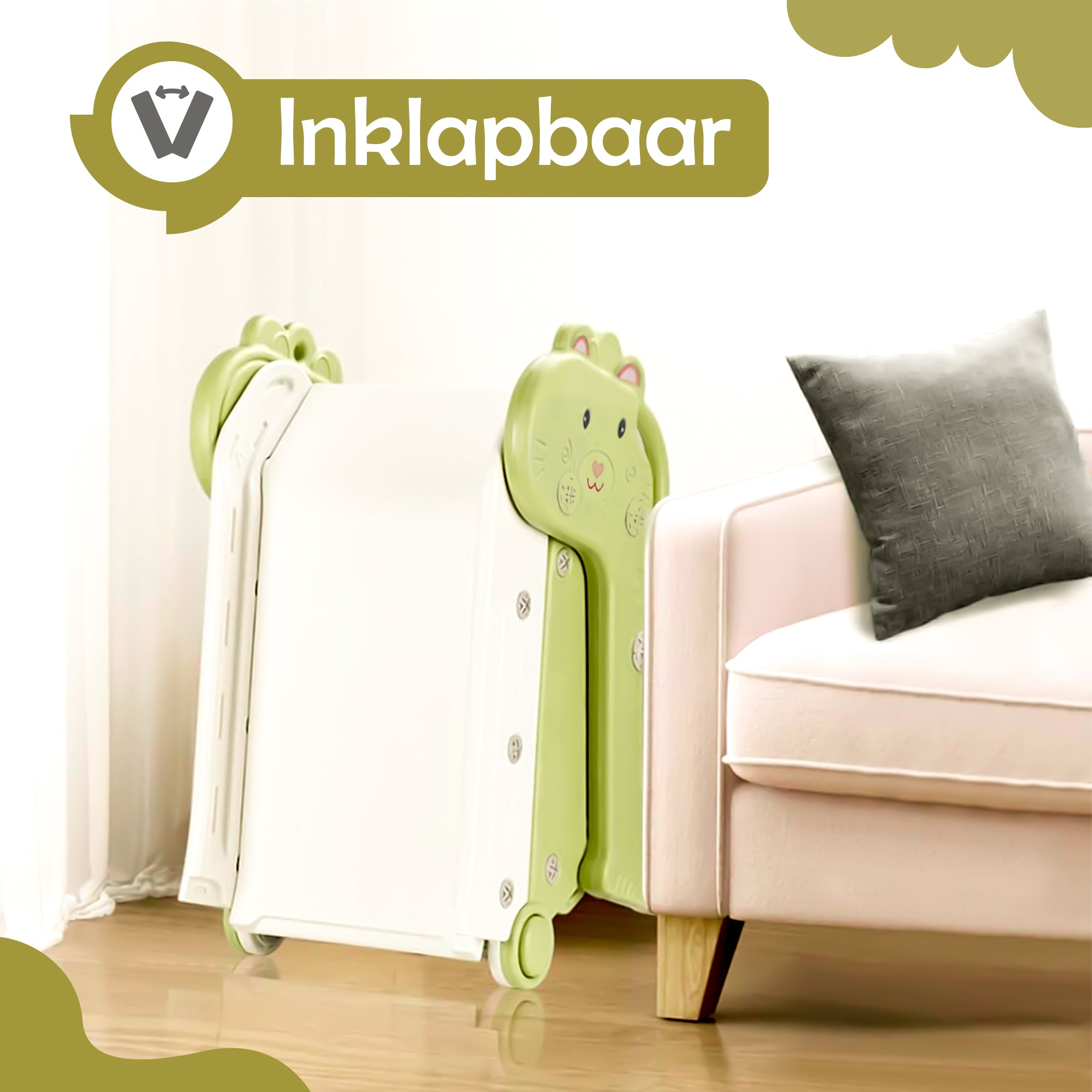 Bambini Glijbaan Groen/Wit