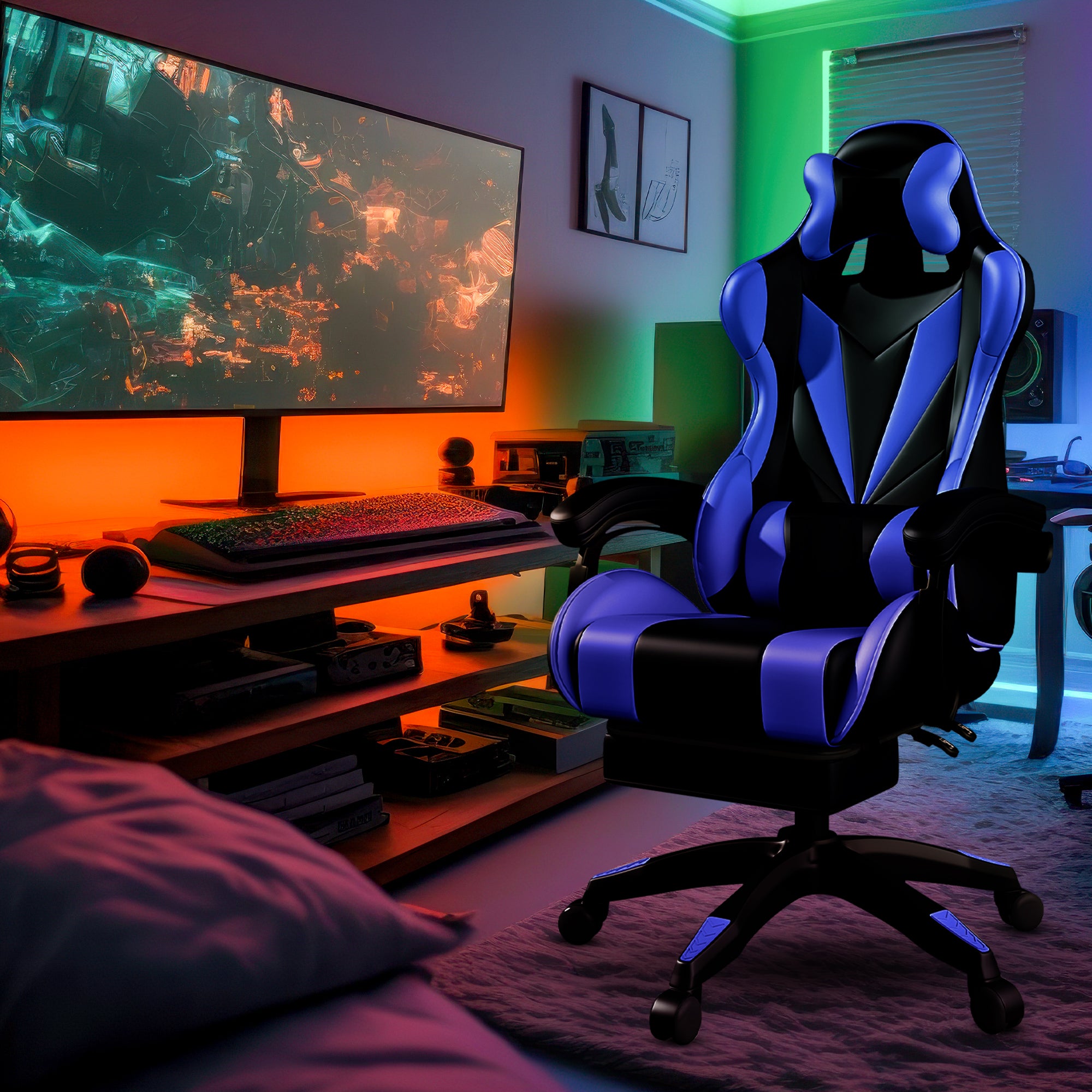 Bayt Gamingstoel Zwart/Blauw