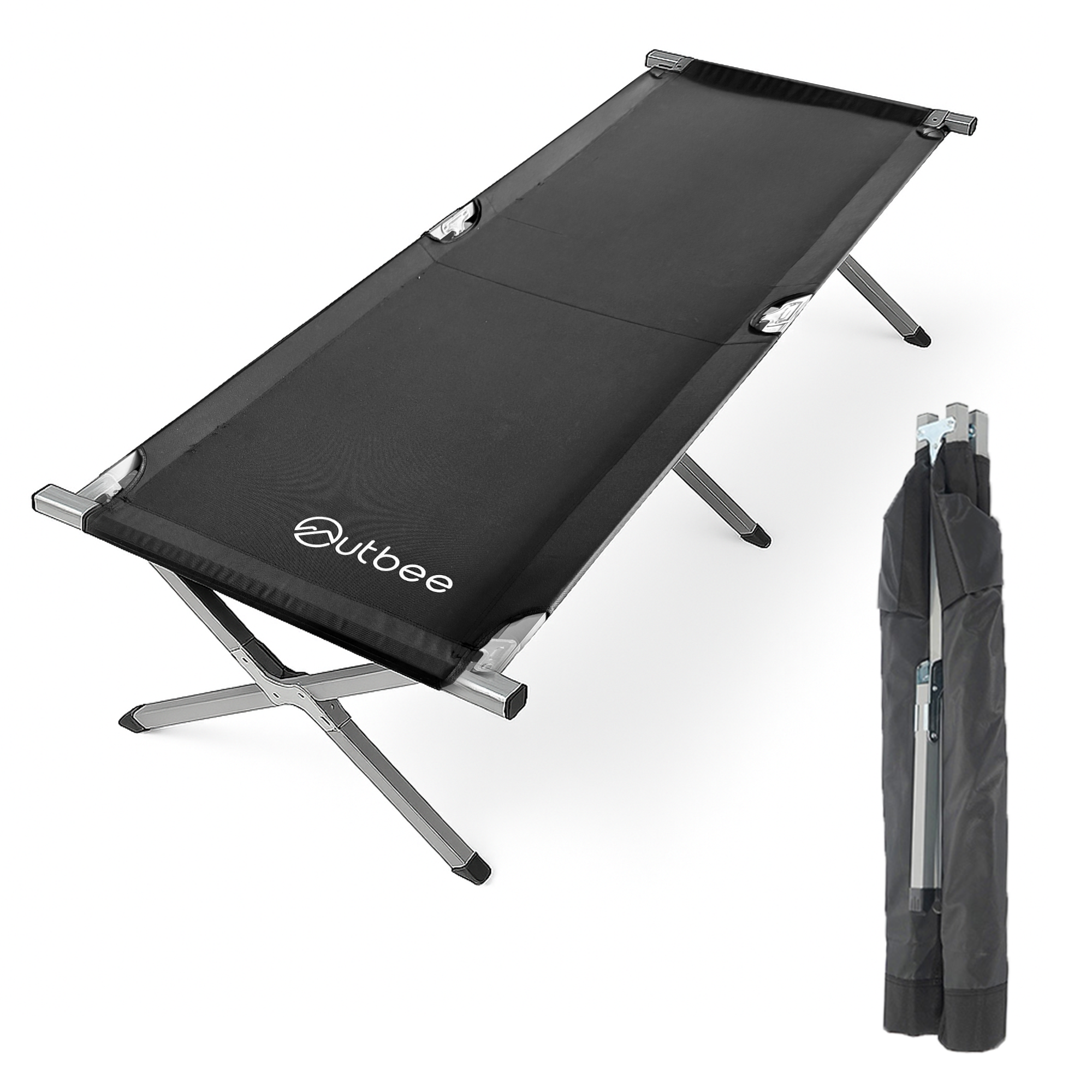 Outbee - Kampeerbed Zwart
