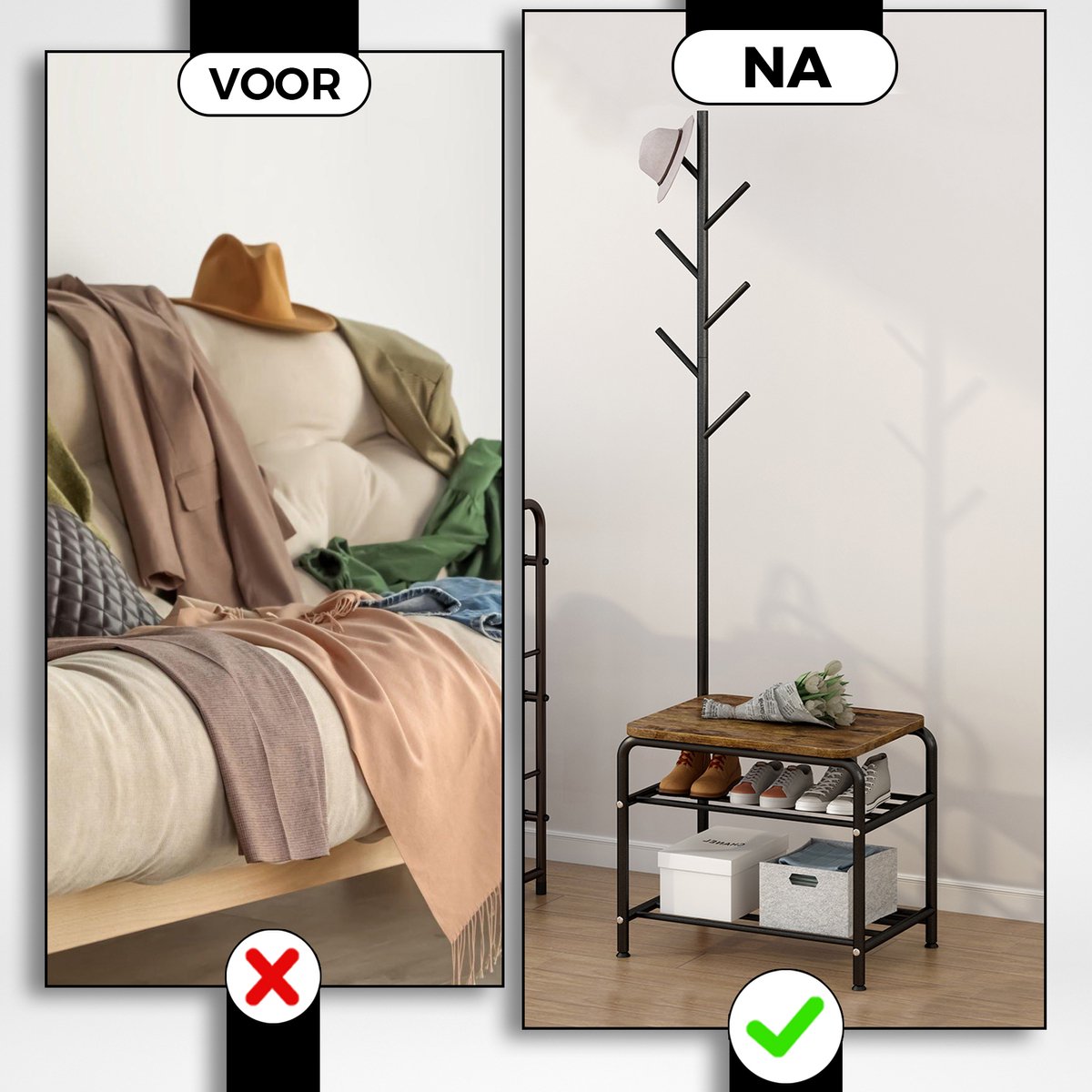 Kapstok met Schoenenrek