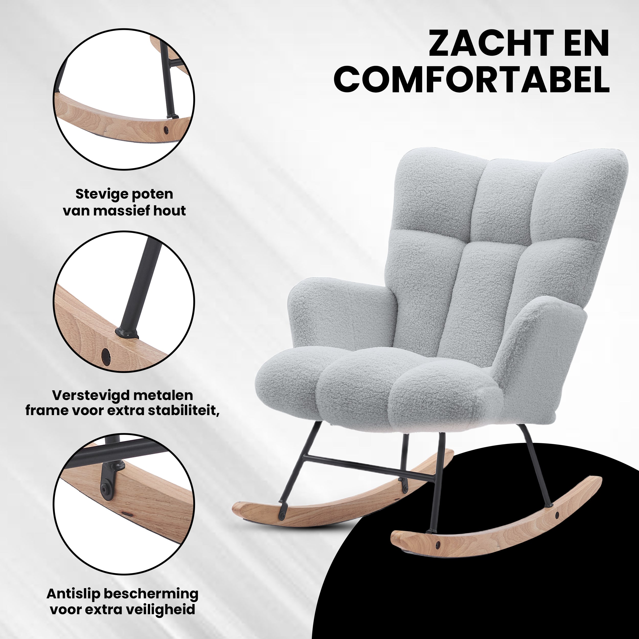 Bayt Schommelstoel - Grijs