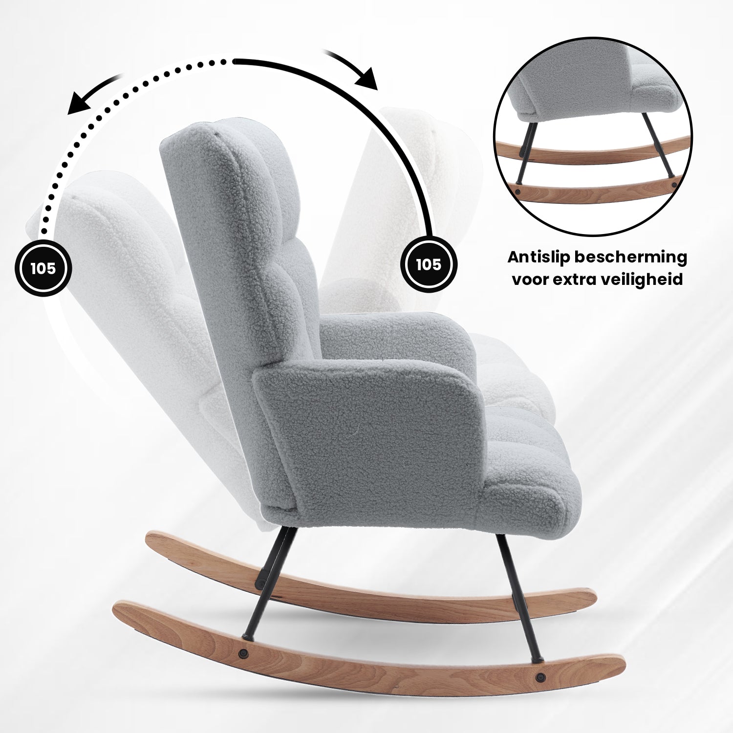 Bayt Schommelstoel - Grijs