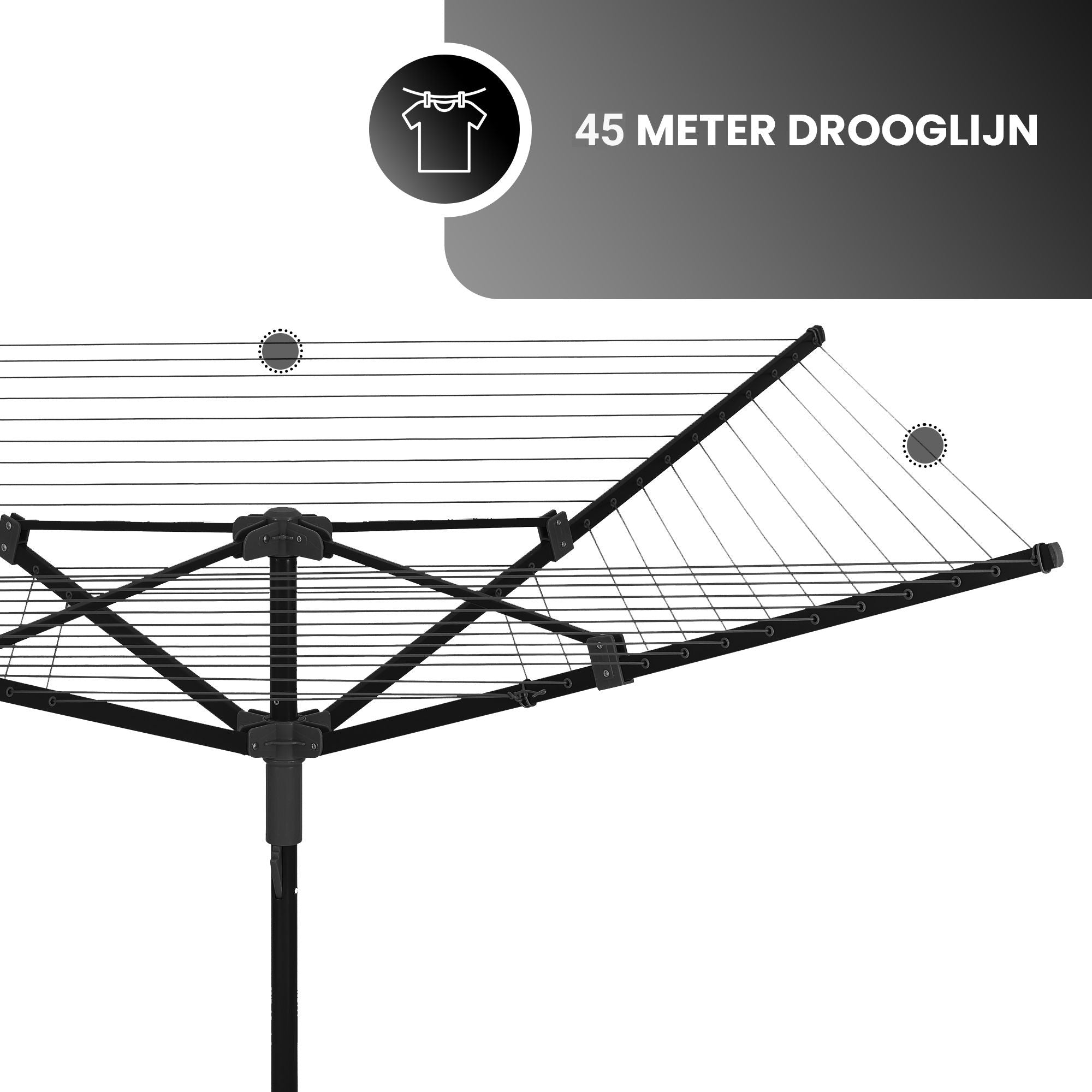 Droogmolen 45M Zwart