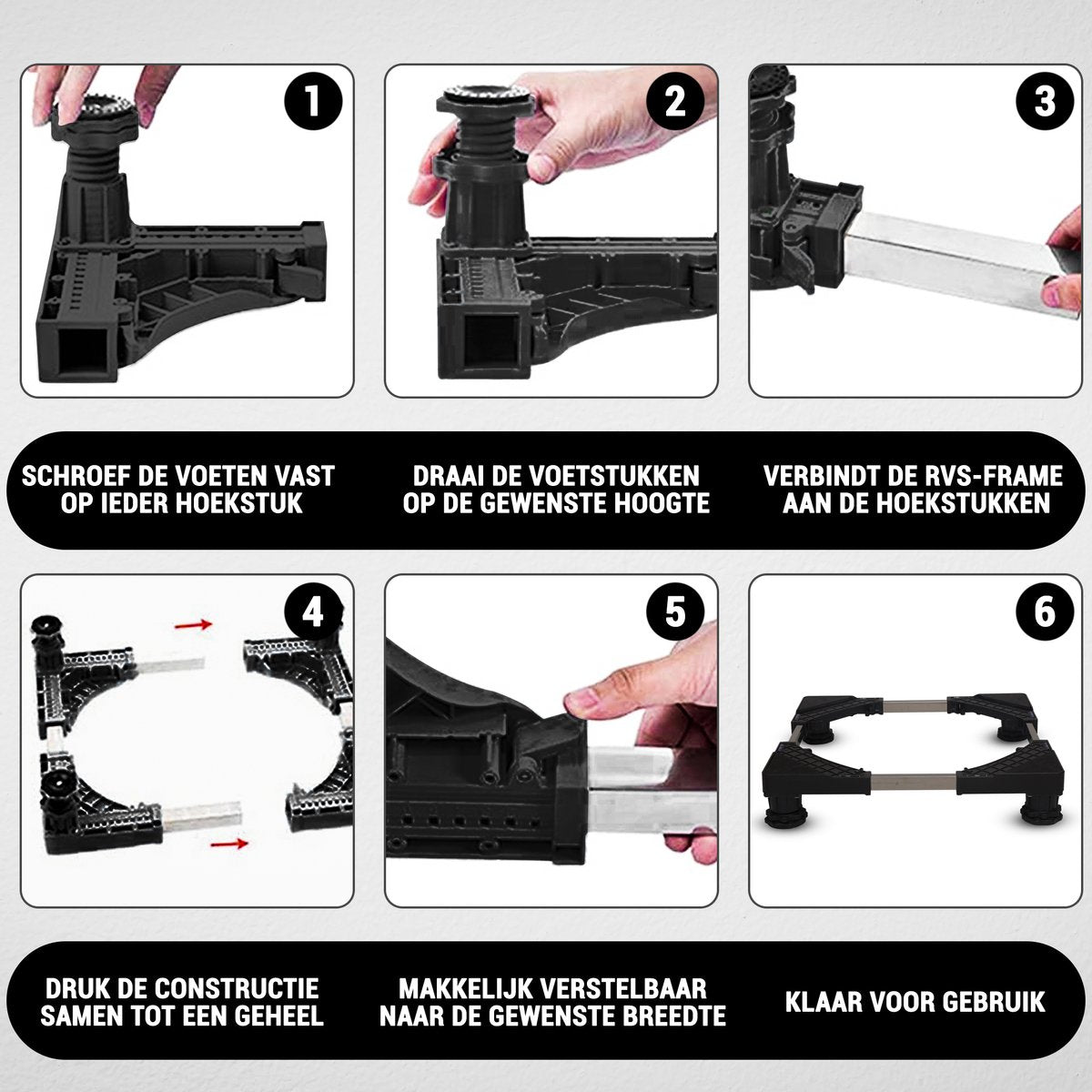 Wasmachine Verhoger Zwart