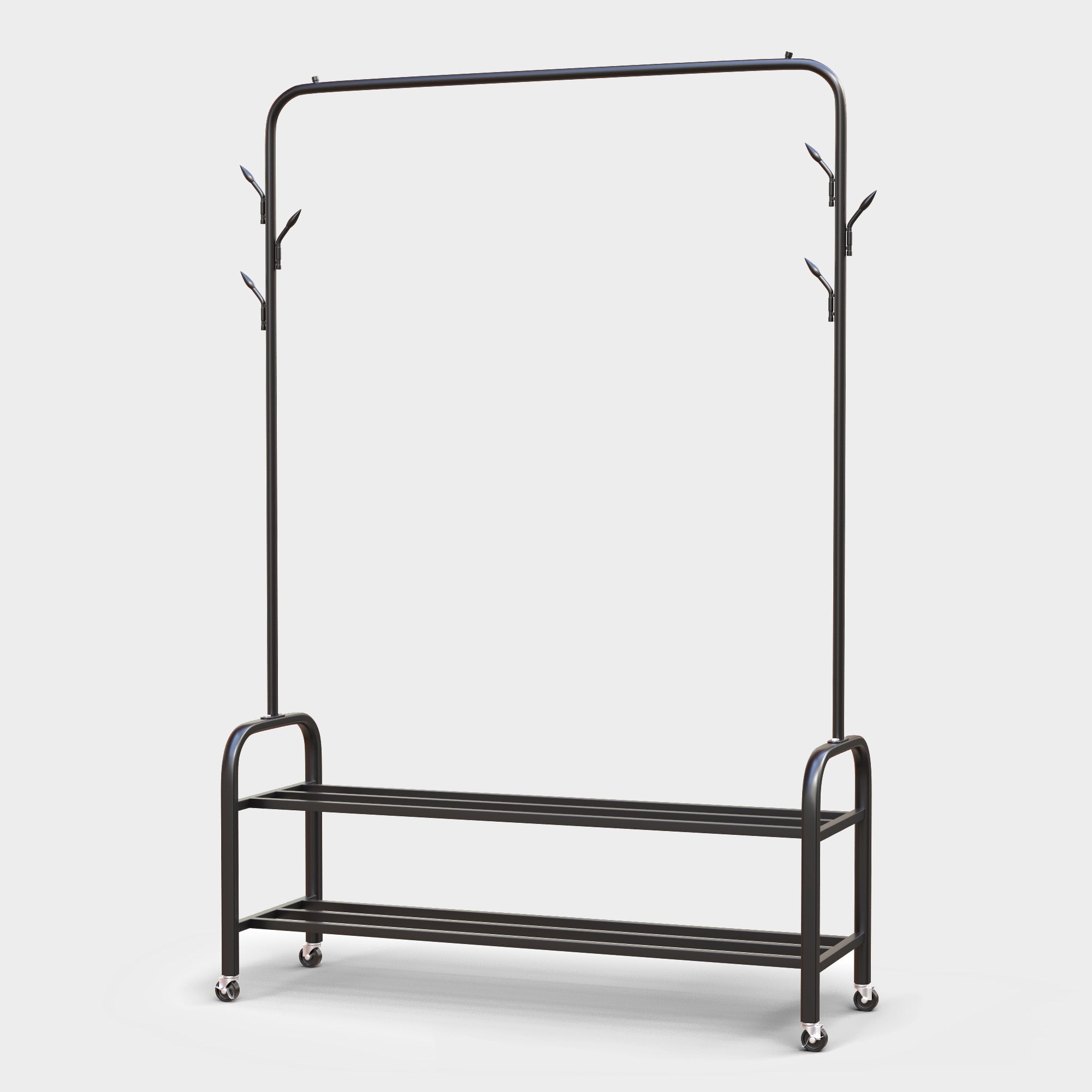Kledingrek op Wieltjes Zwart