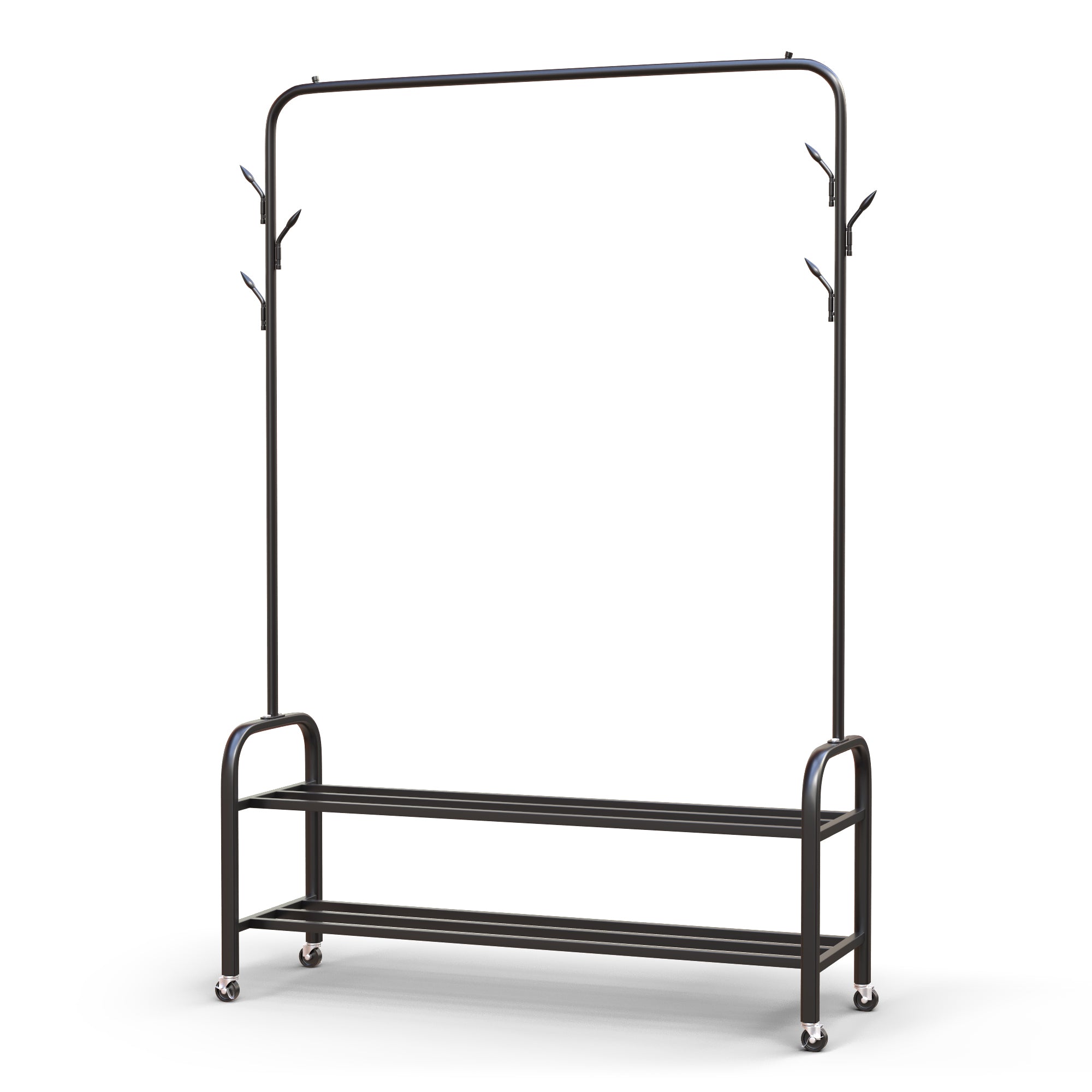 Kledingrek op Wieltjes Zwart