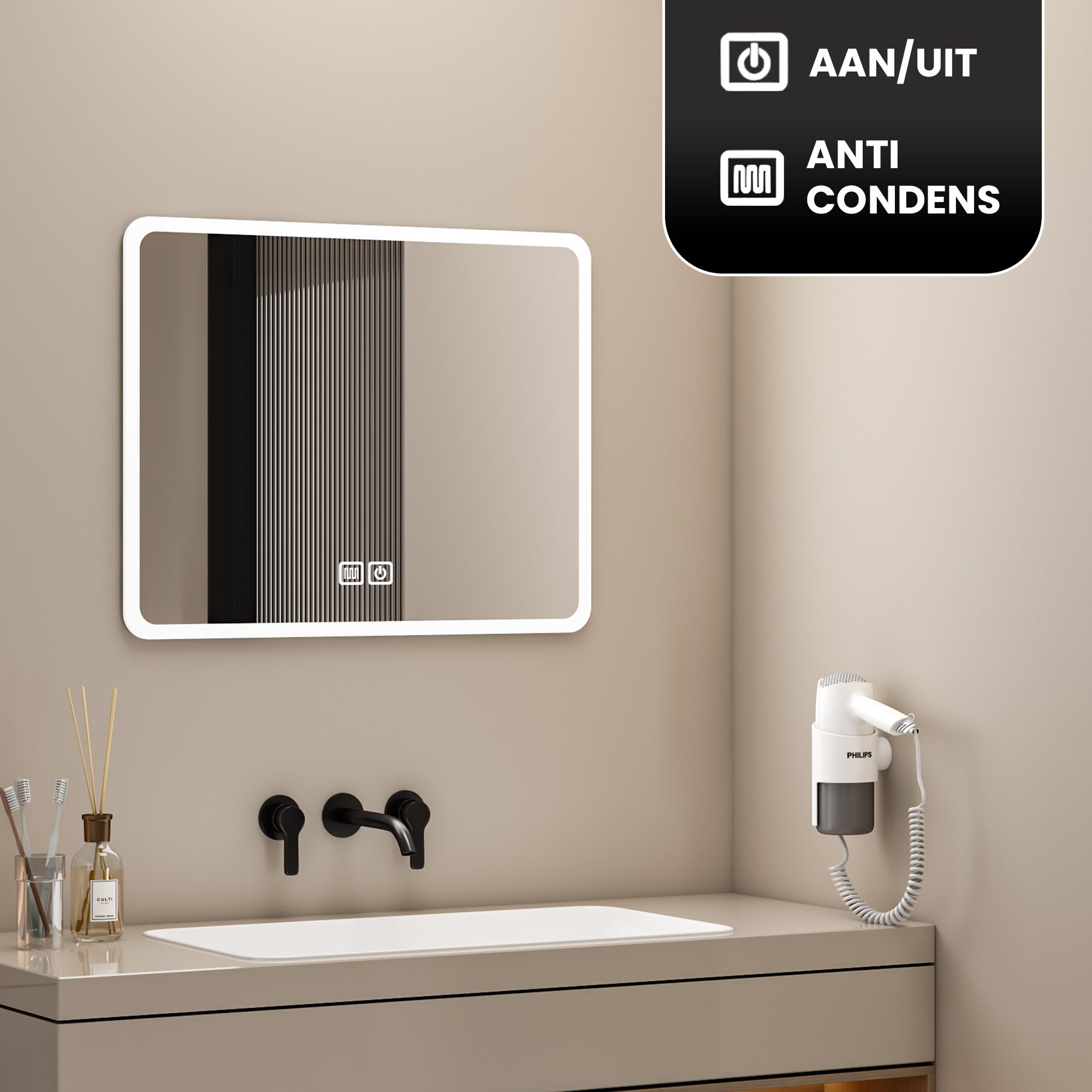 Badkamerspiegel met Verlichting