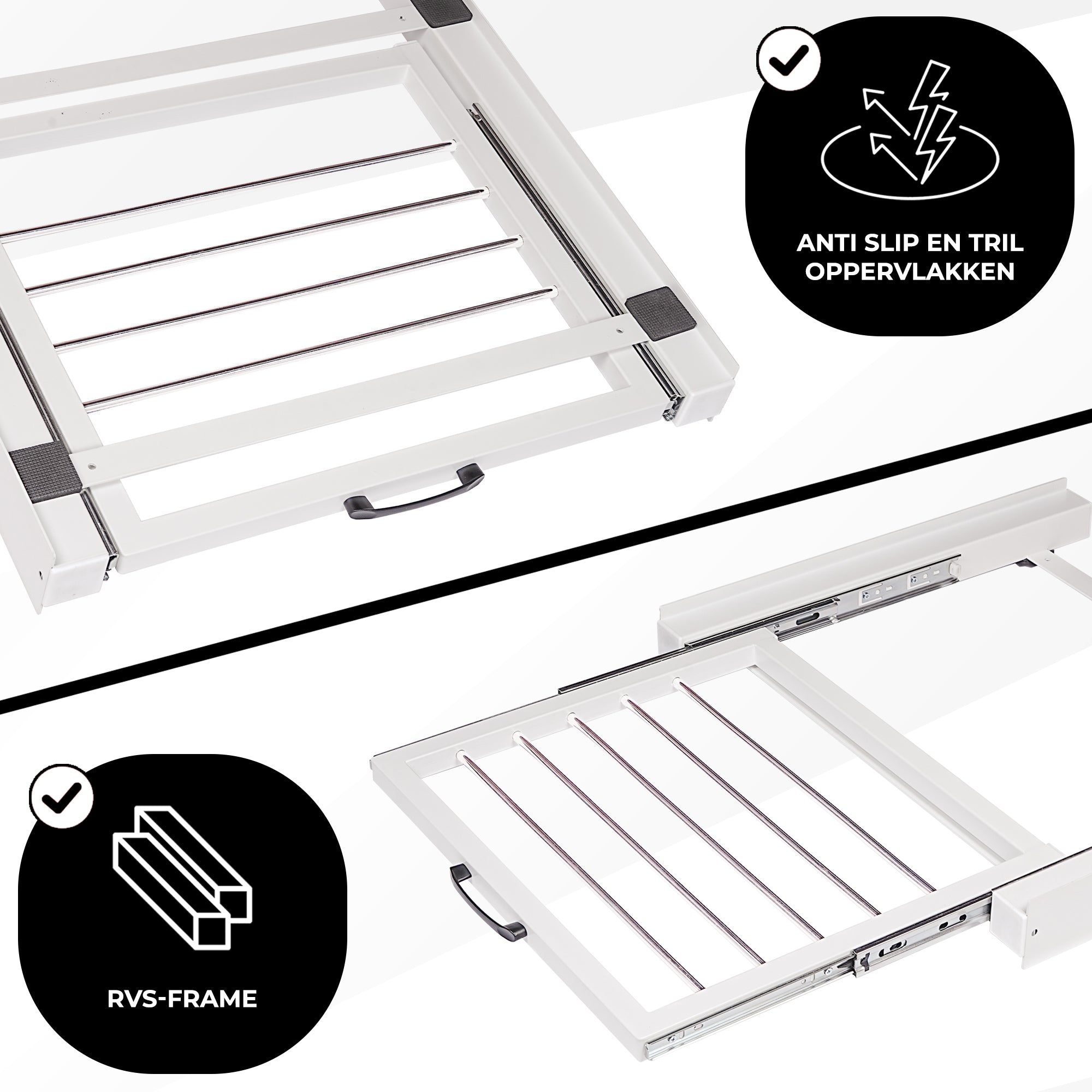 Wasmachine/droger Tussenstuk Wit