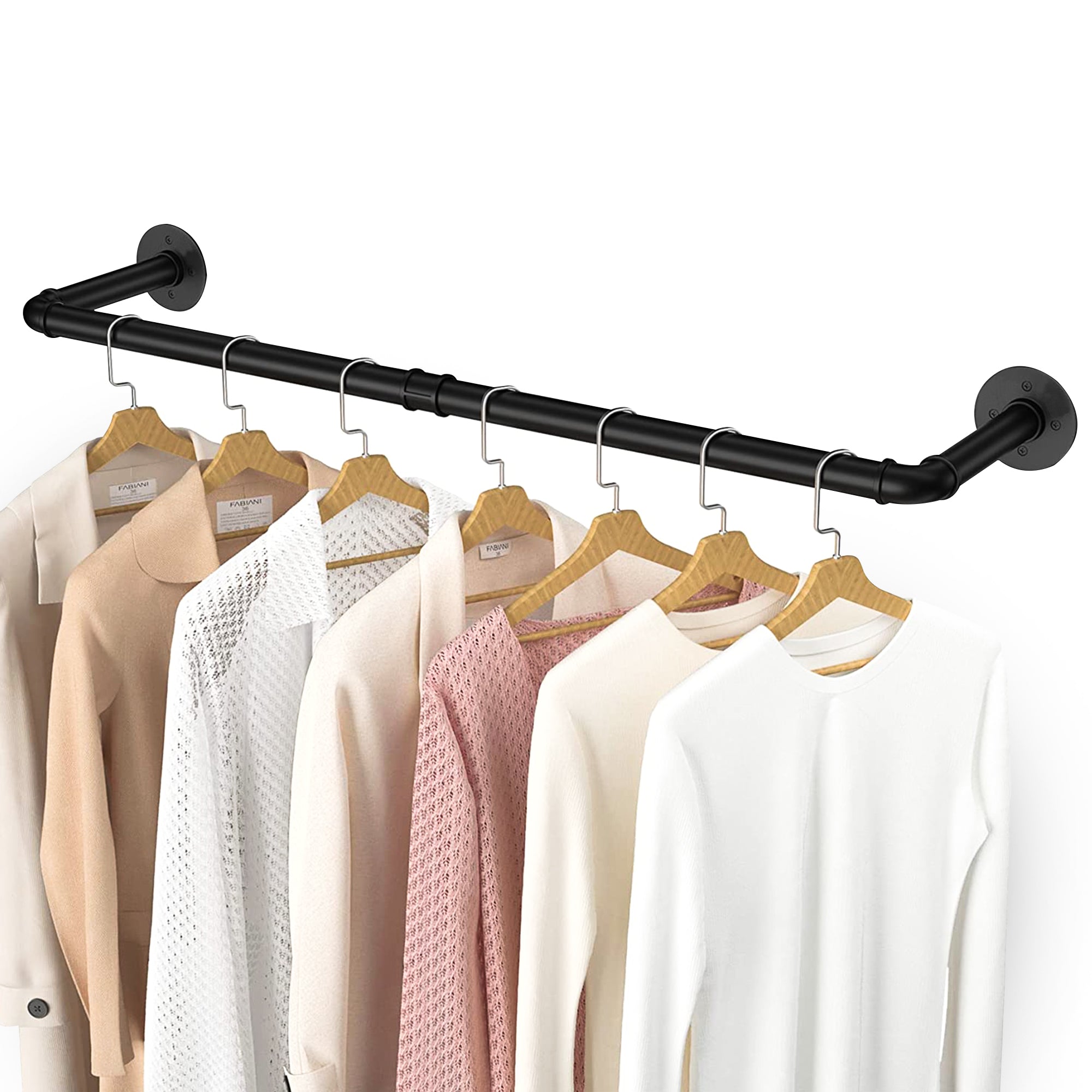 Kledingstang Muur Zwart