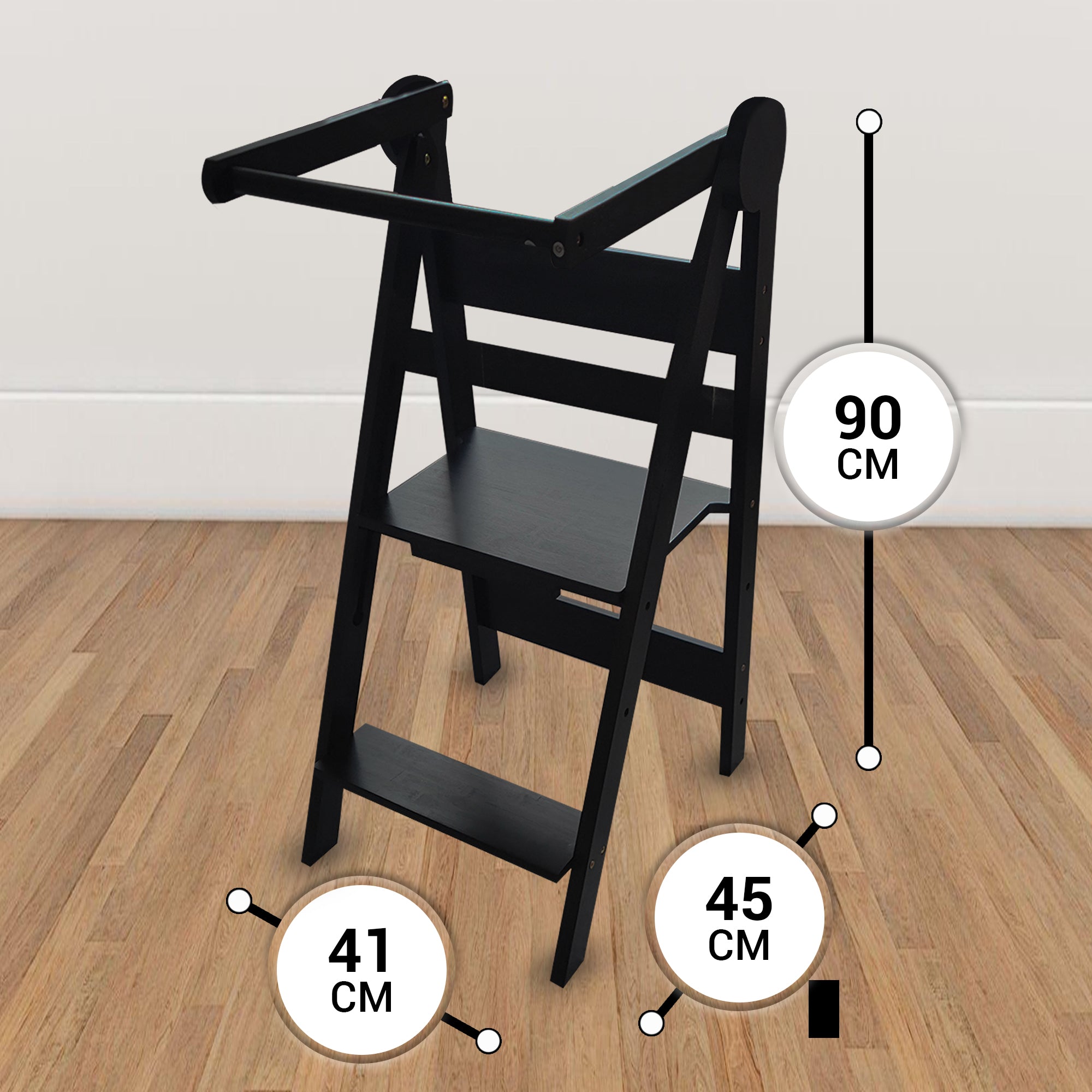 Leertoren Opvouwbaar Zwart