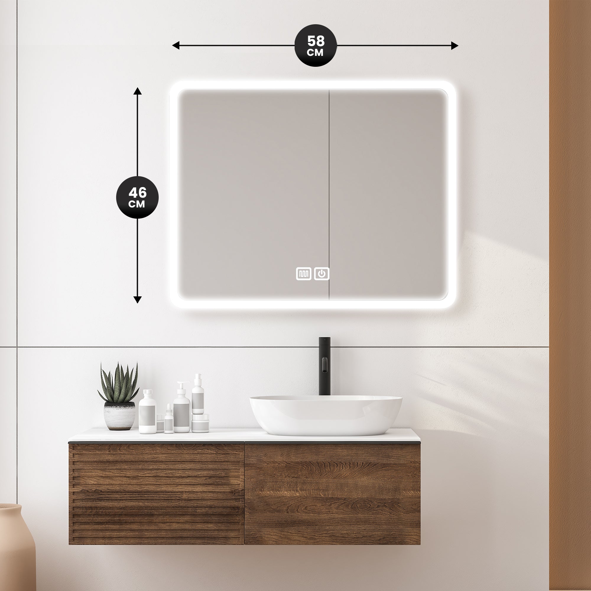 Badkamerspiegel met Verlichting