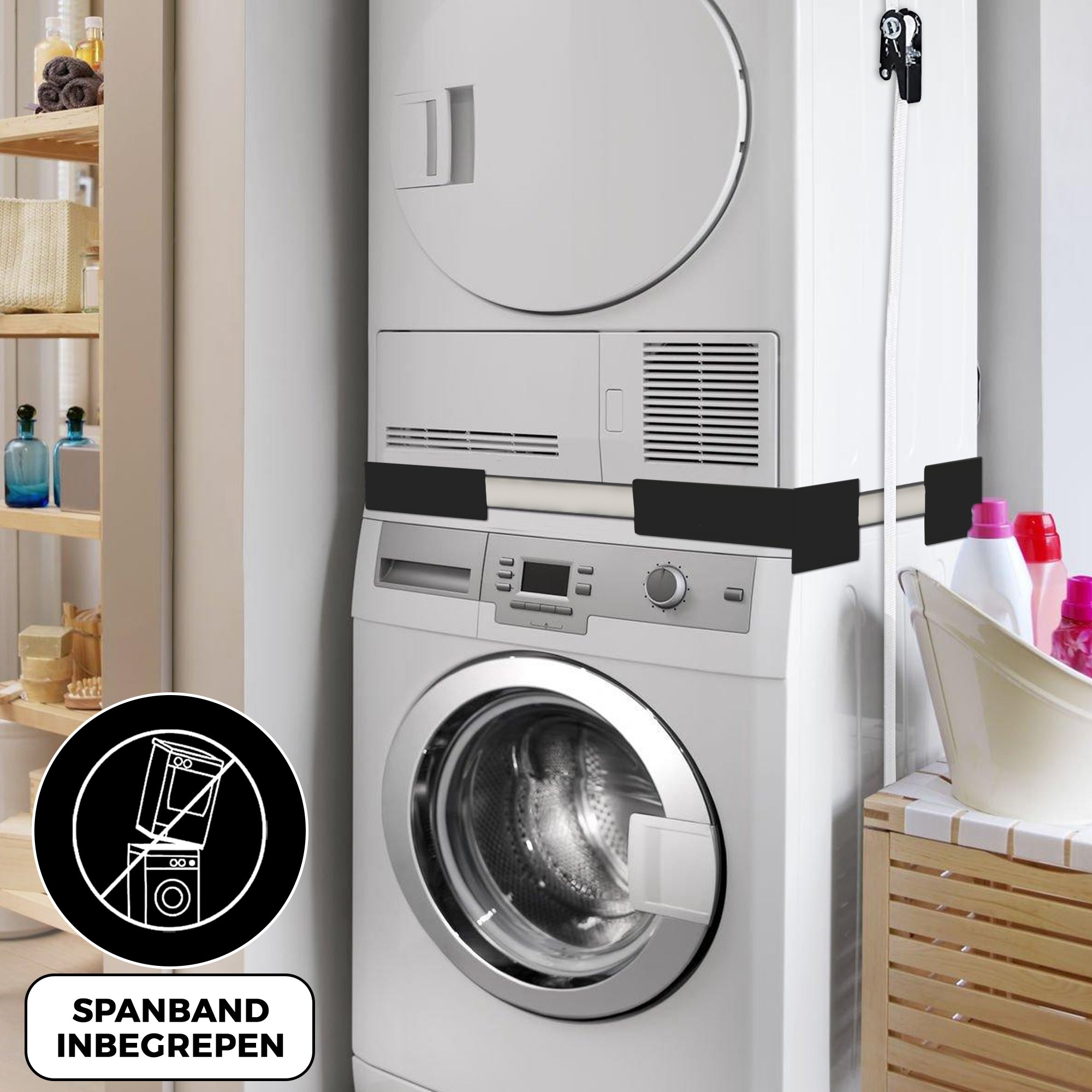 Wasmachine/droger tussenstuk