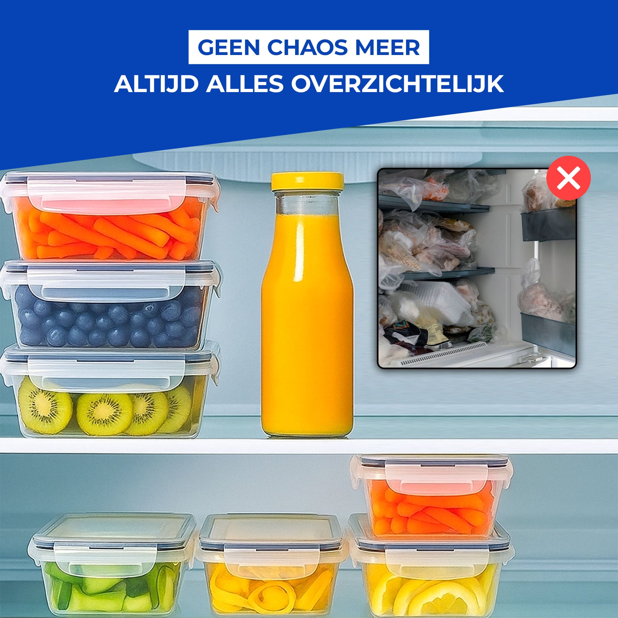 Bayt Kitchen Vershoudbakjes - 16-delig - Glas