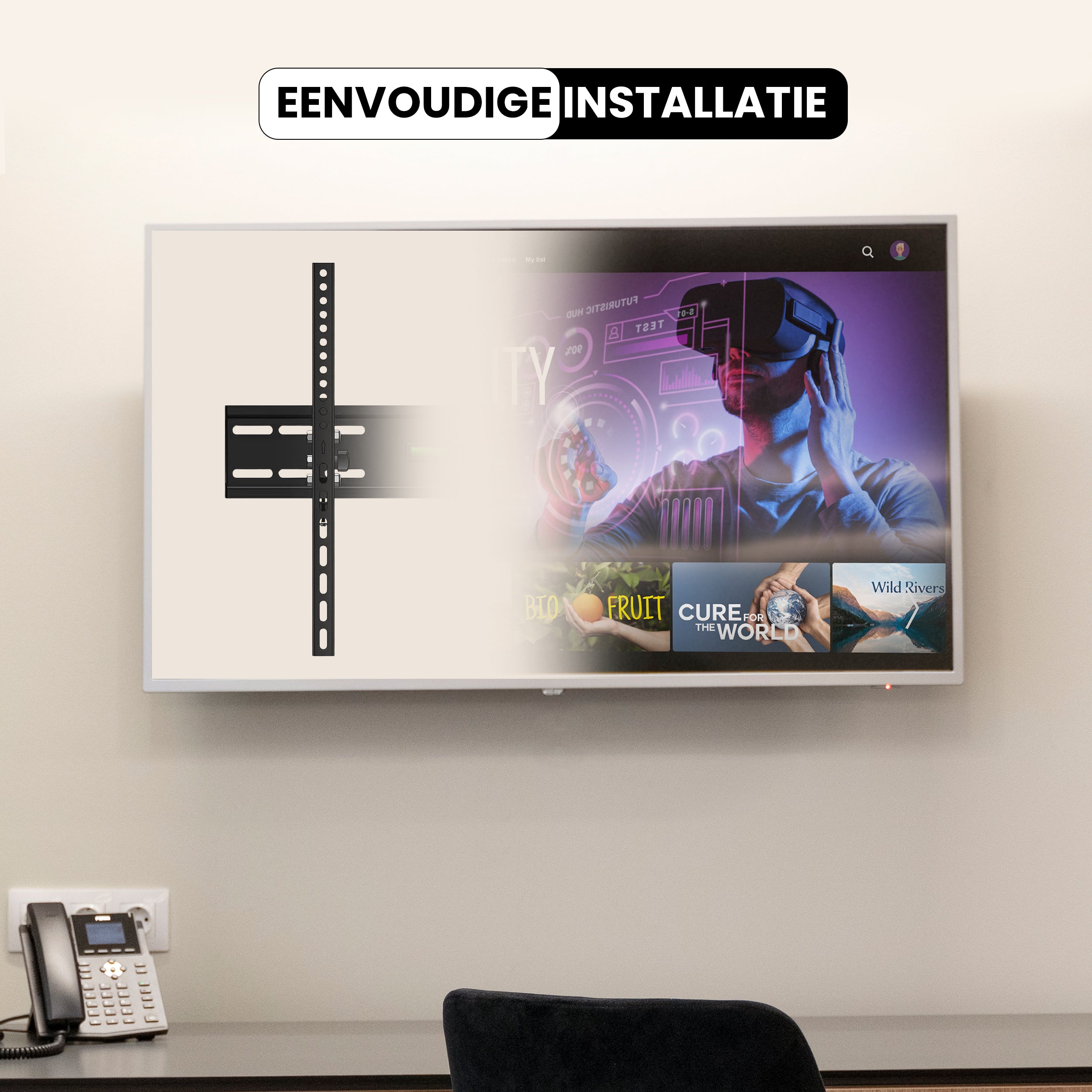 Bayt TV Muurbeugel KM003 - Geschikt voor 32-55 inch