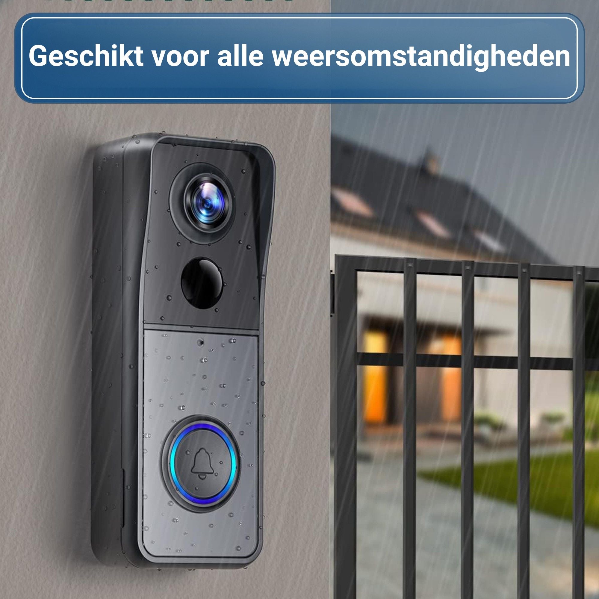 Powell Deurbel met Camera - Zwart