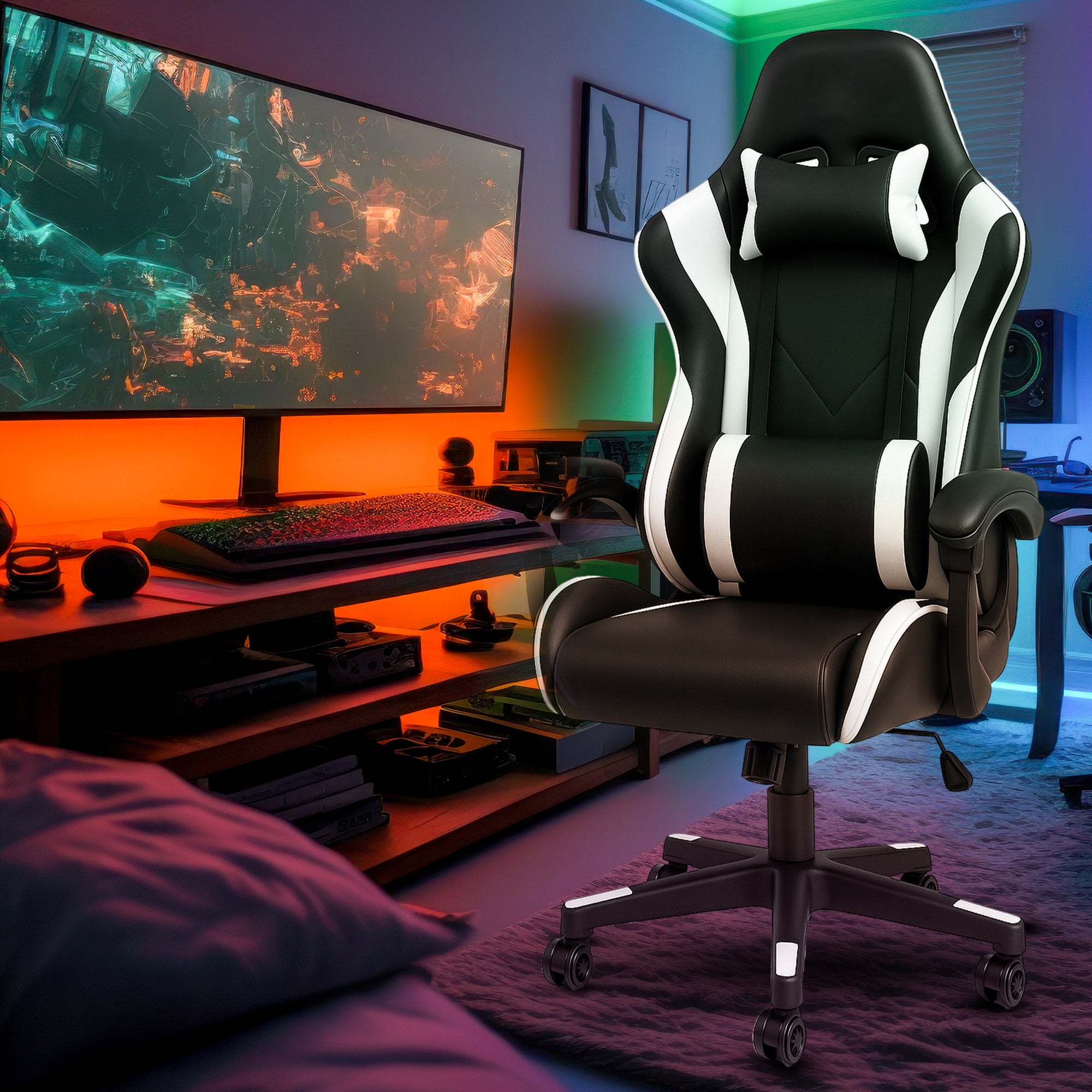 Bayt Gamingstoel Zwart/Wit