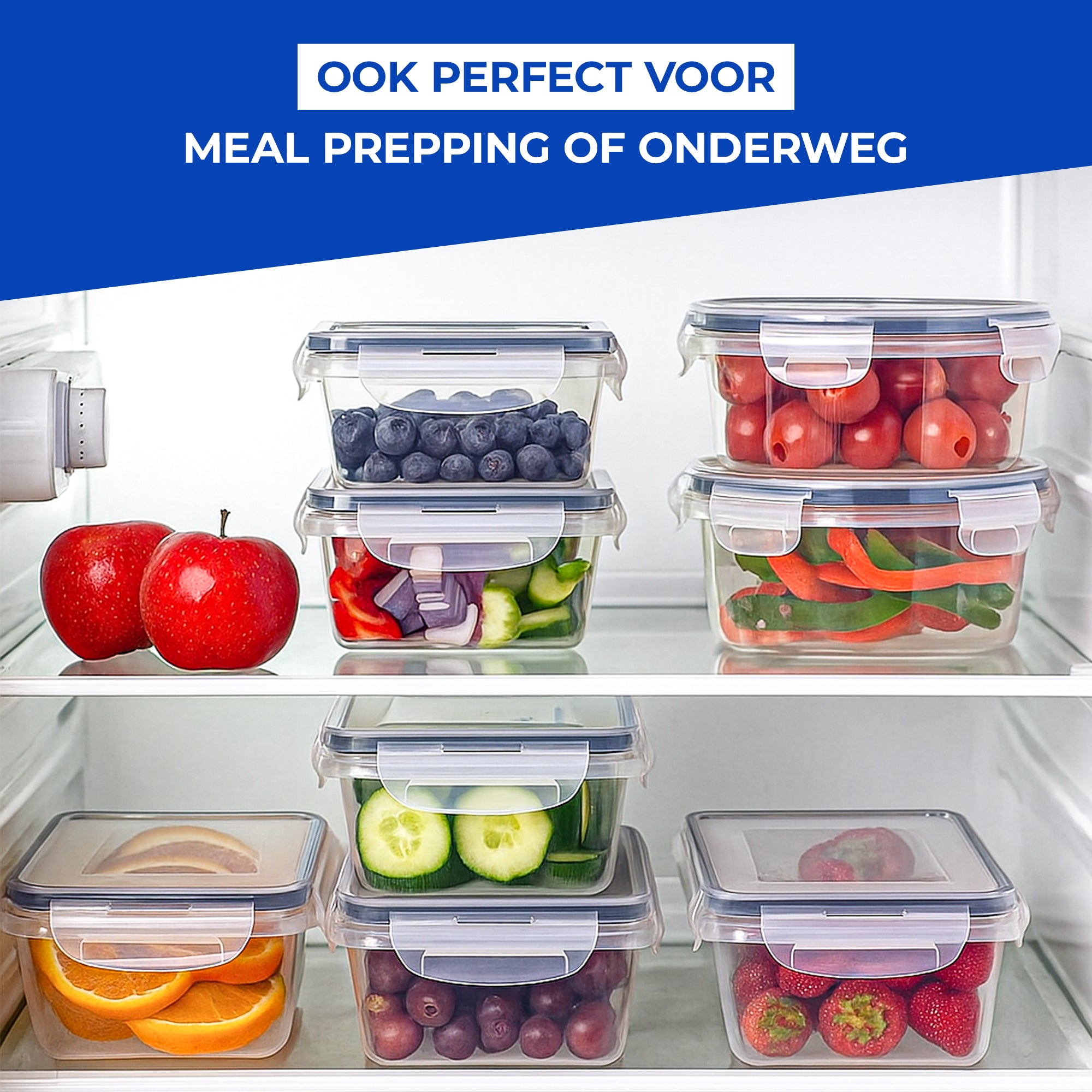 Bayt Kitchen Vershoudbakjes - 16-delig - Glas