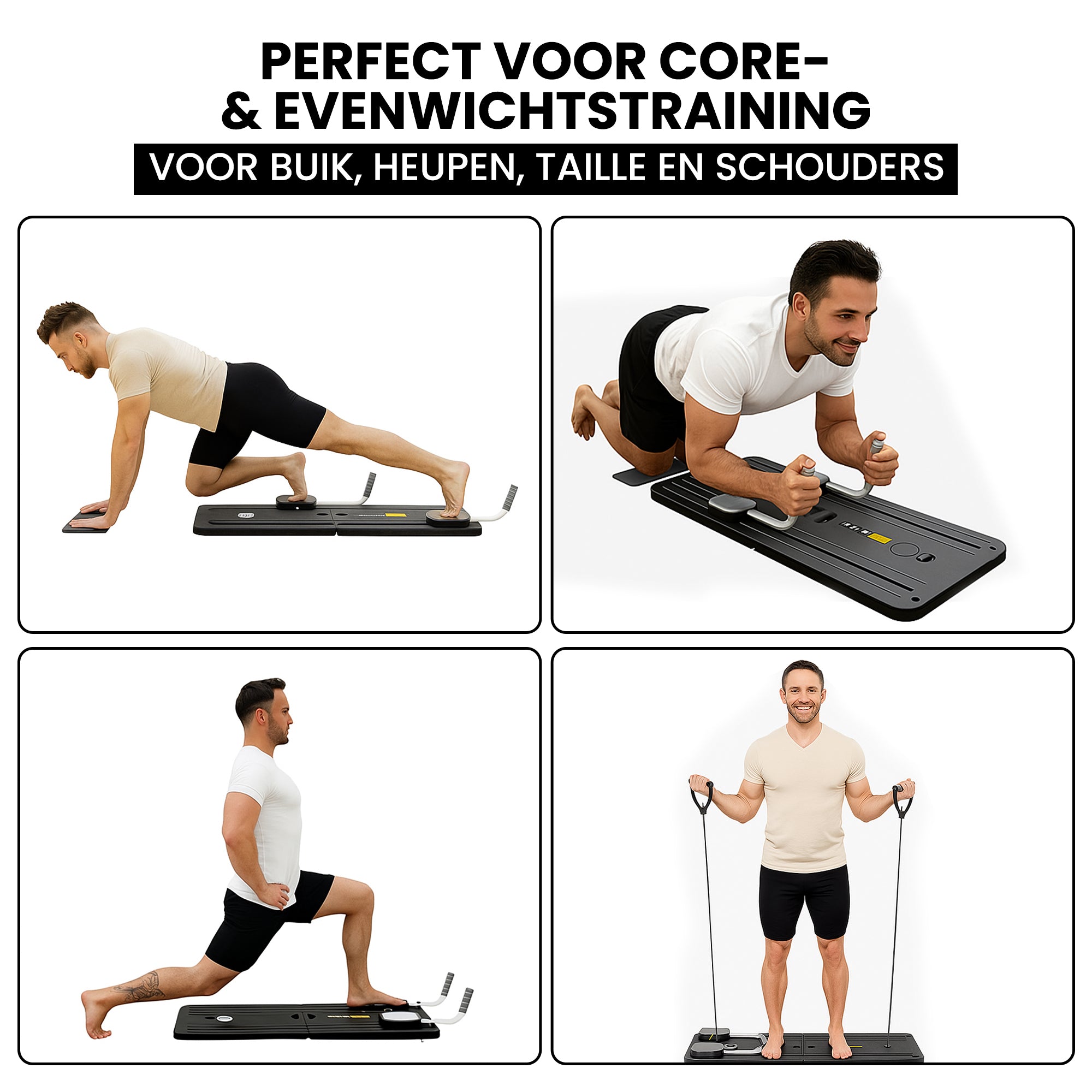 Pilates Board 8-in-1 Zwart