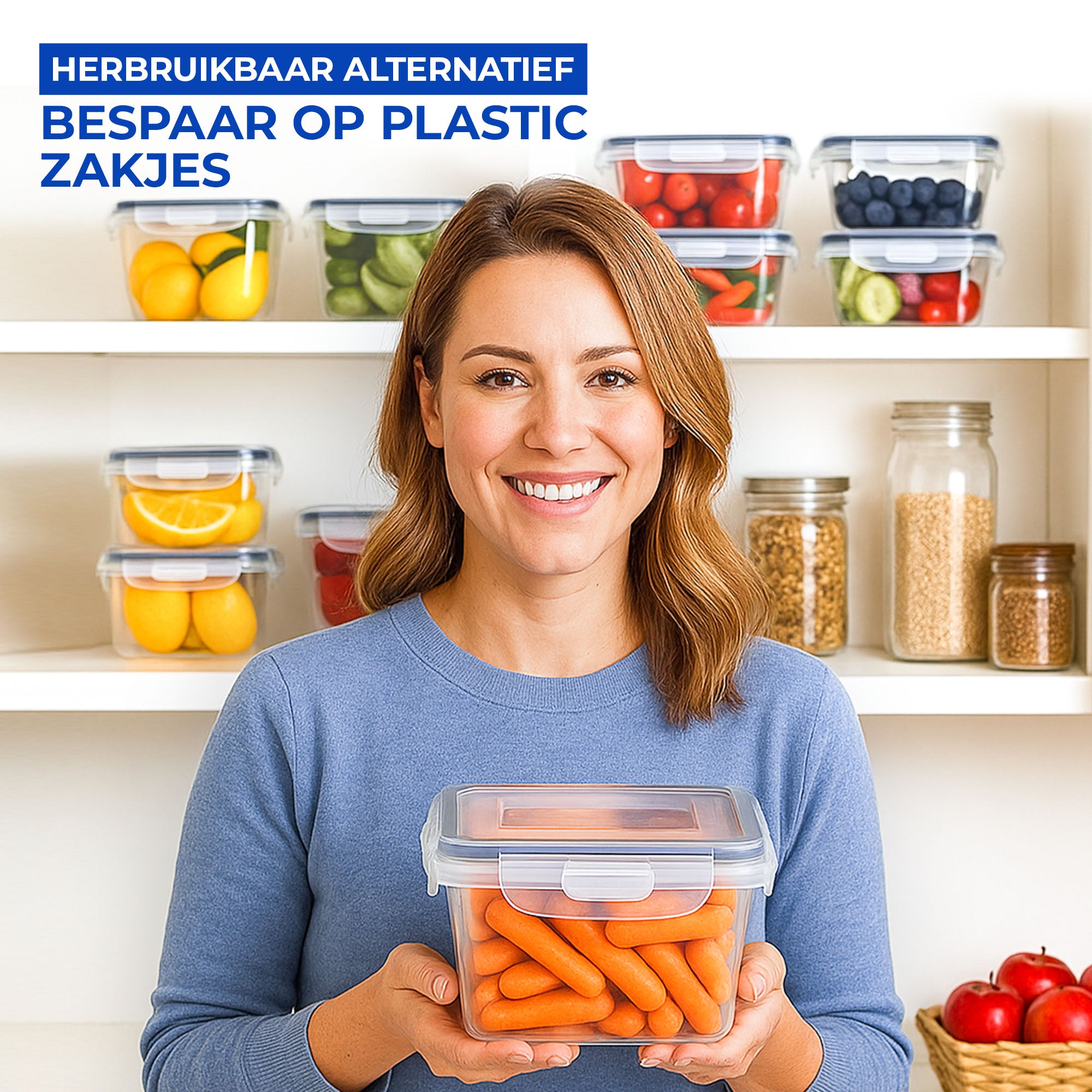 Bayt Kitchen Vershoudbakjes - 16-delig - Glas