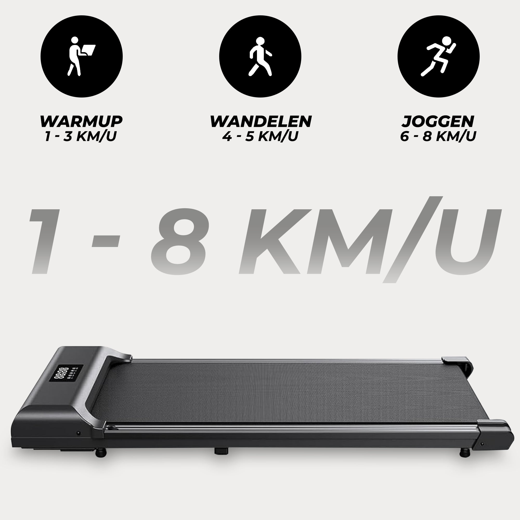 Loopband - Handmatige hellingshoek - Zwart Oranje