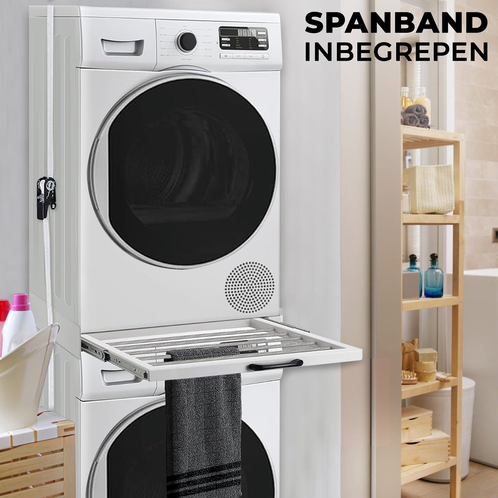 Wasmachine/droger Tussenstuk Wit