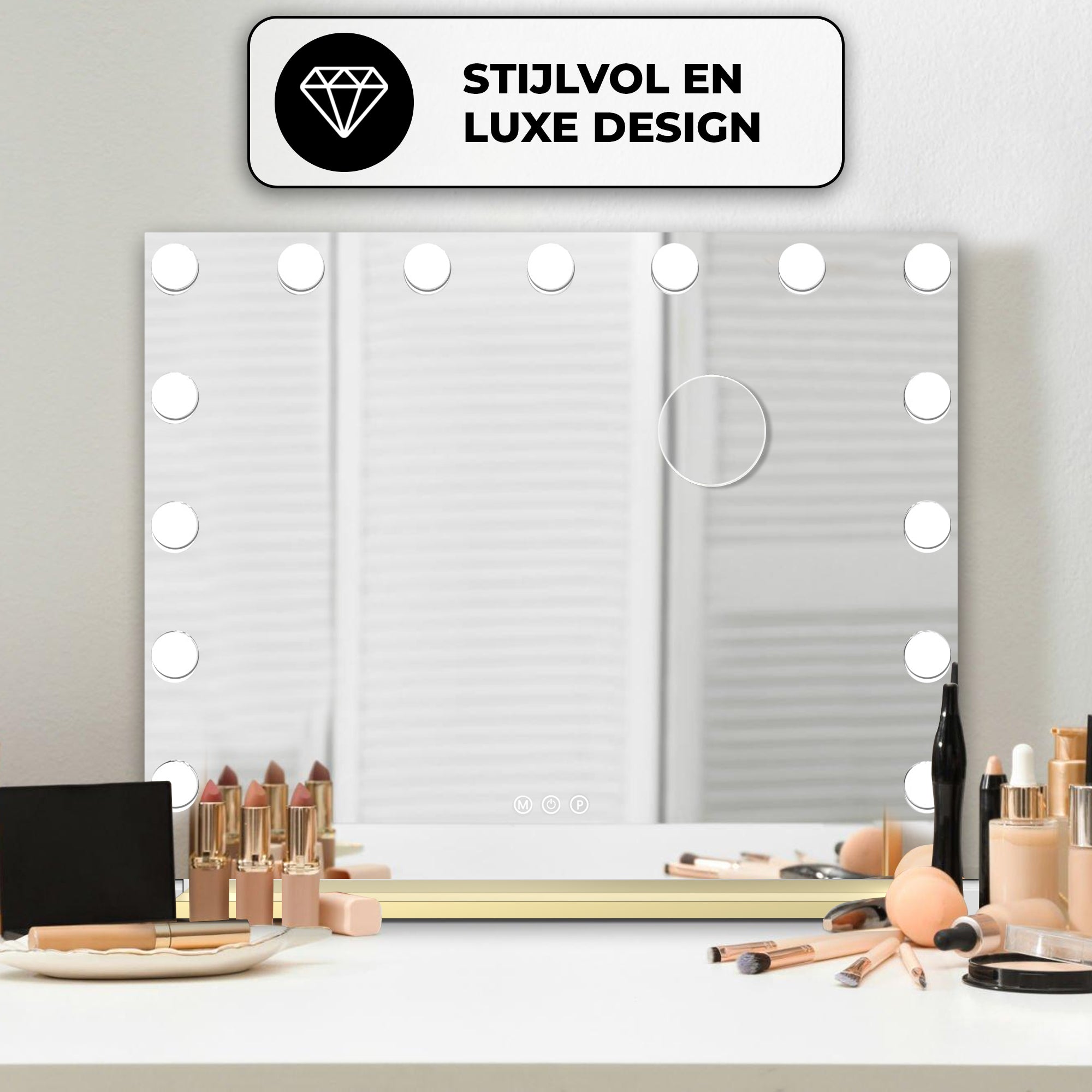 Bayt Hollywood Spiegel - 58x64cm - Goud