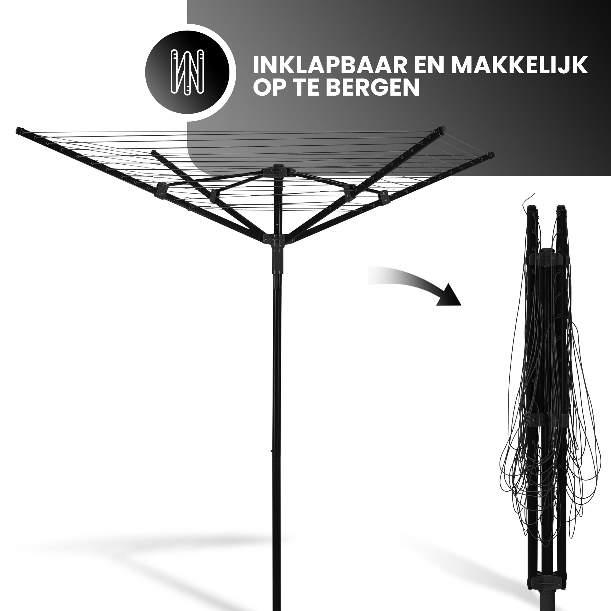 Droogmolen 45M Zwart