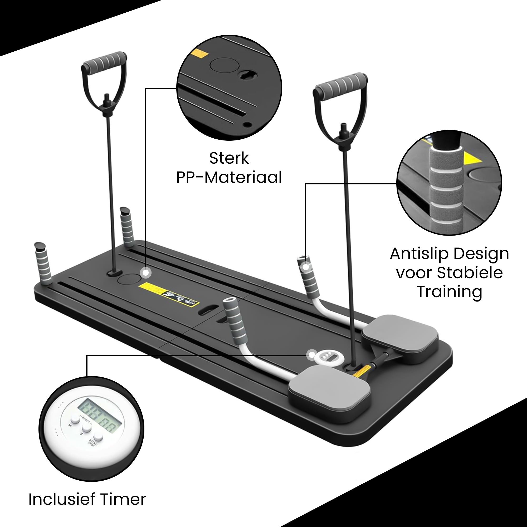 Pilates Board 8-in-1 Zwart