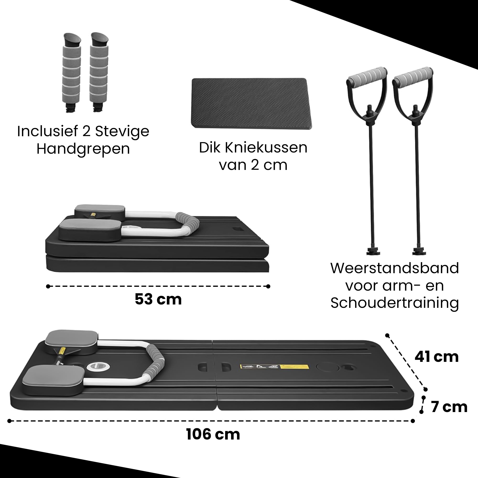 Pilates Board 8-in-1 Zwart
