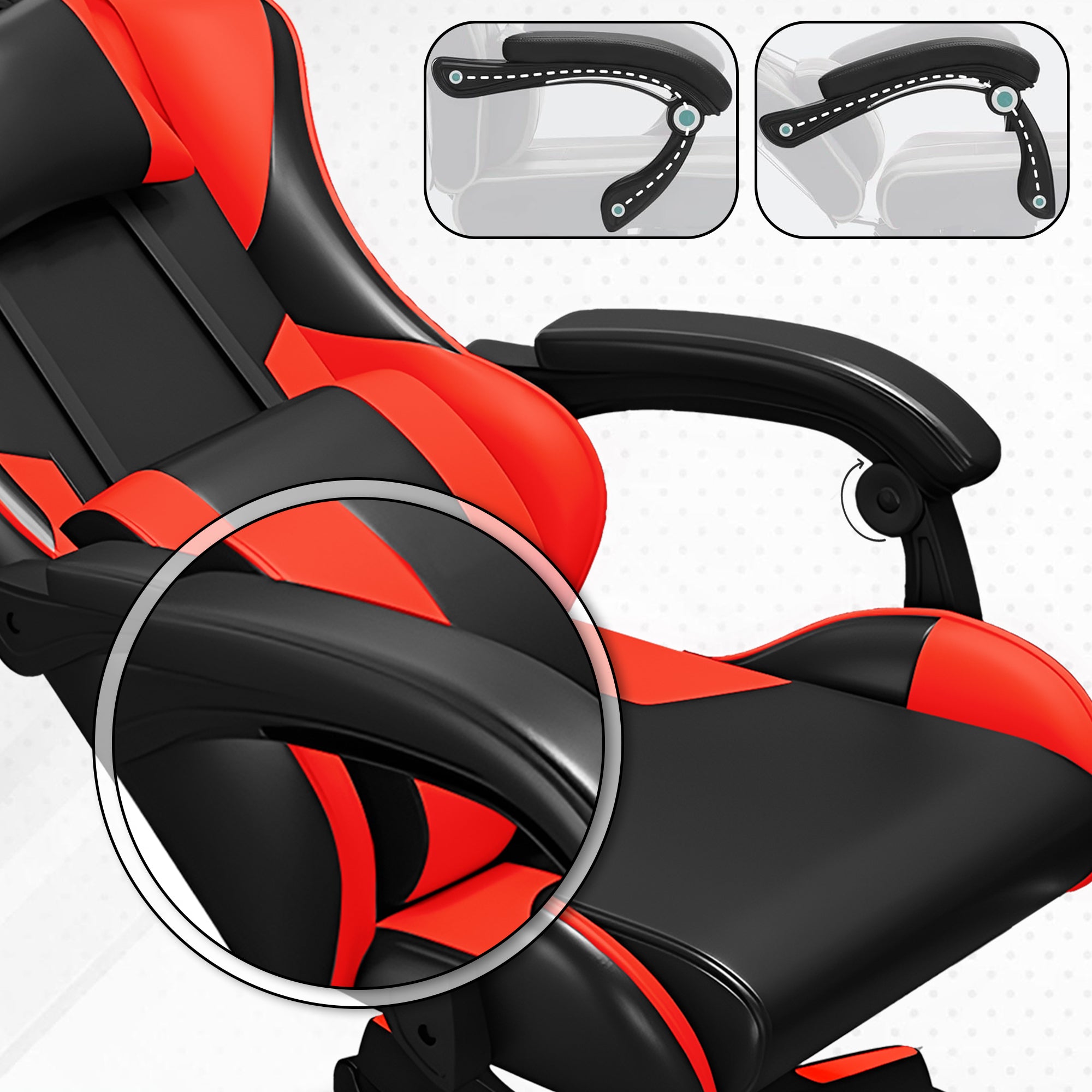 Bayt Gaming Stoel - Rood/Zwart