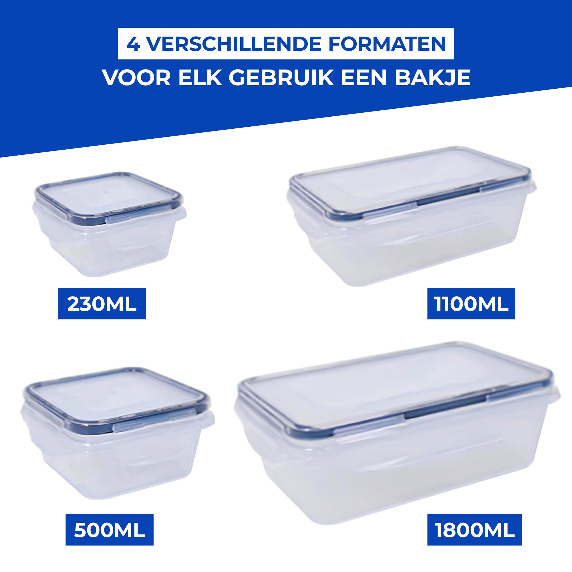 Bayt Kitchen Vershoudbakjes - 16-delig - Glas