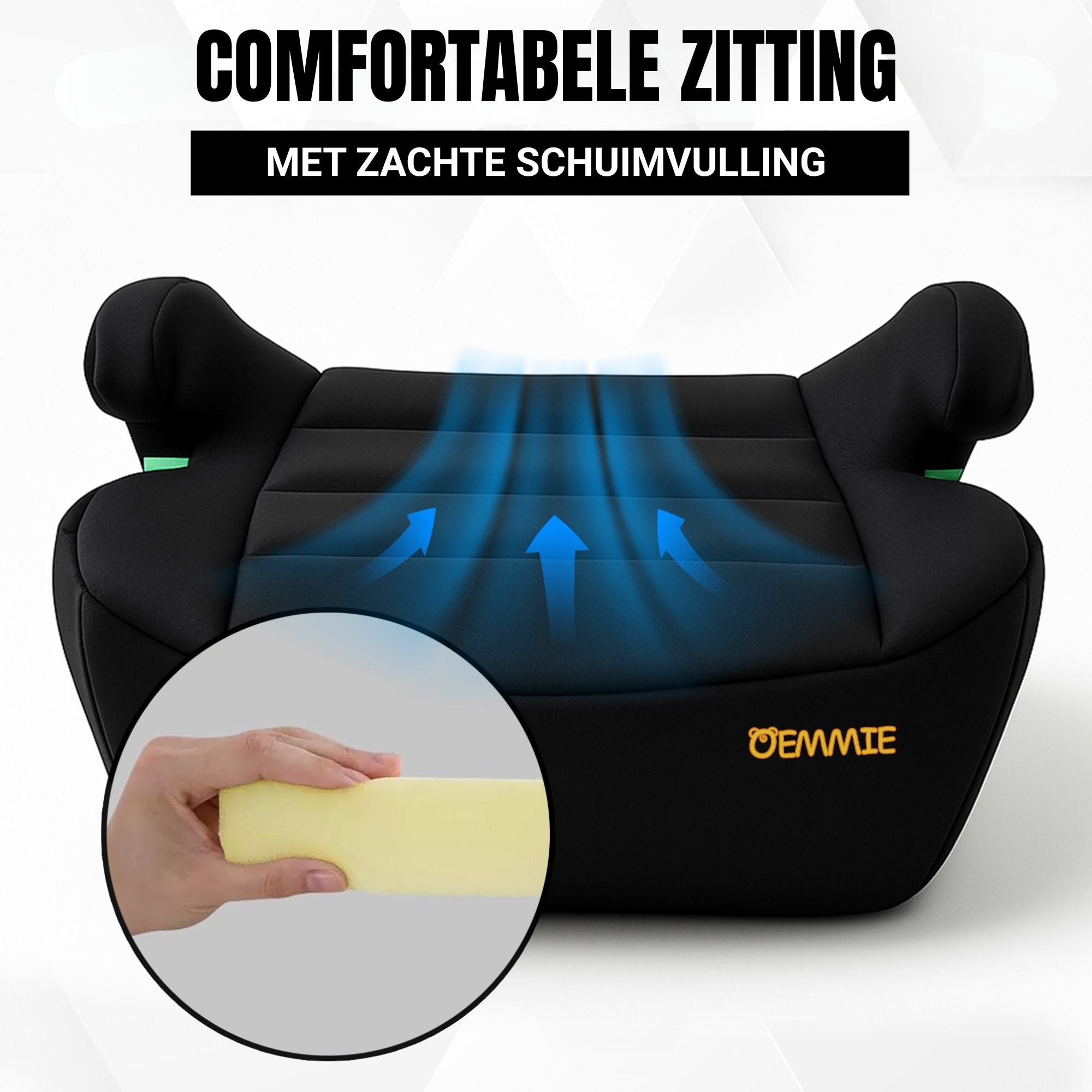 Oemmie Zitverhoger Auto - Zwart