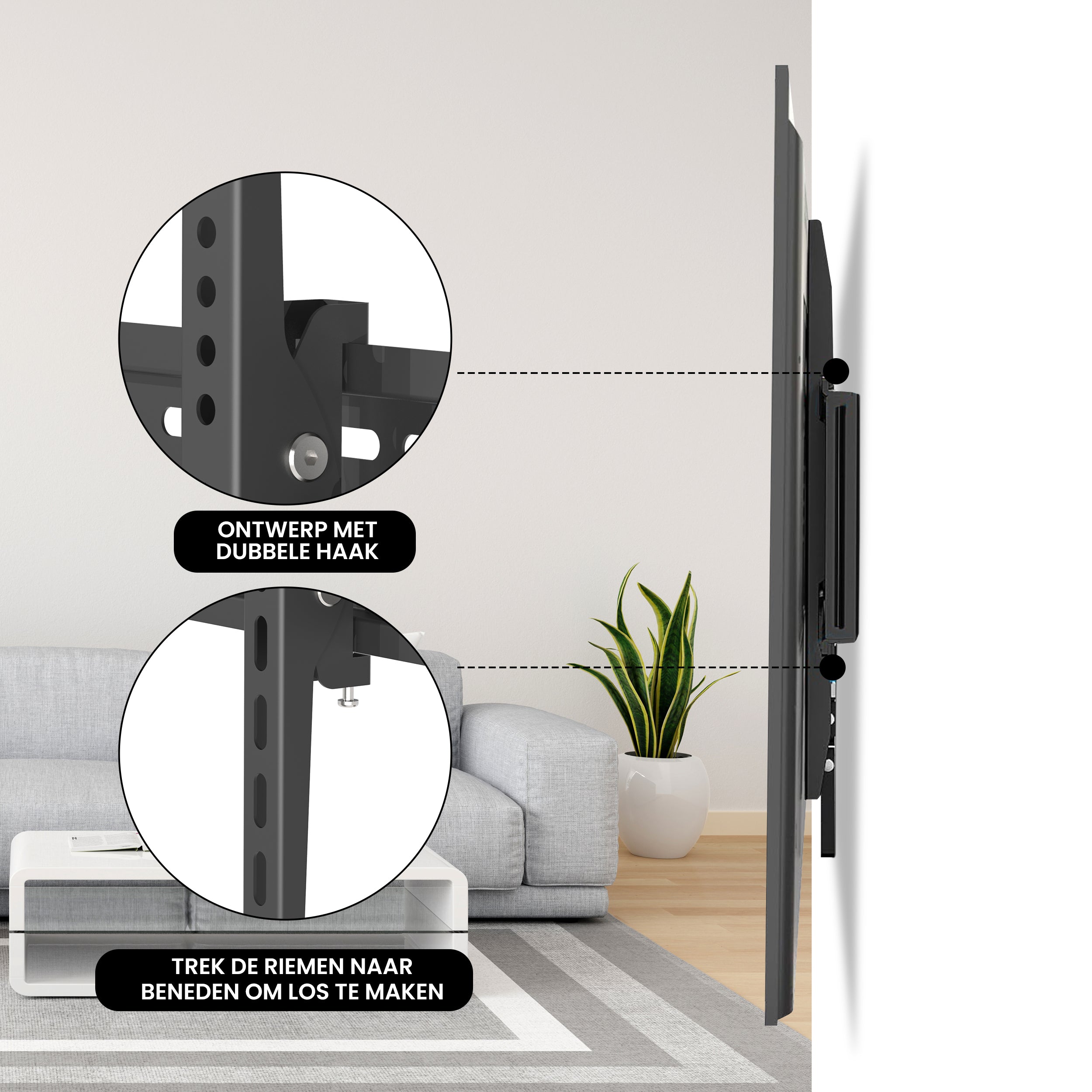 Bayt TV Muurbeugel KM003 - Geschikt voor 32-55 inch