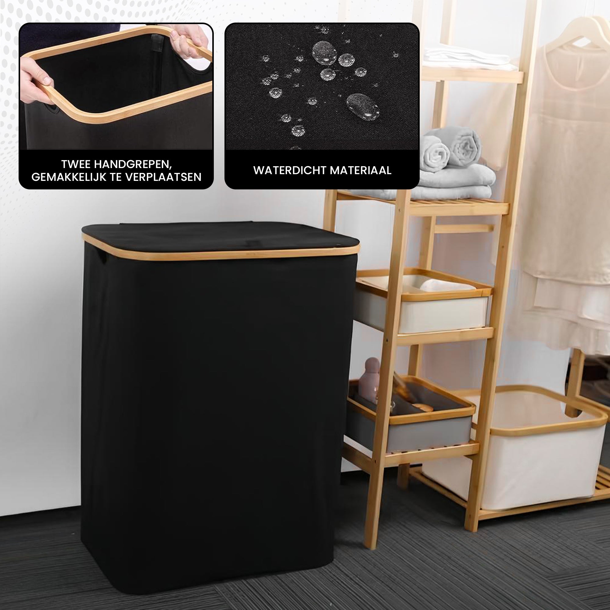 Wasmand met 3 Vakken