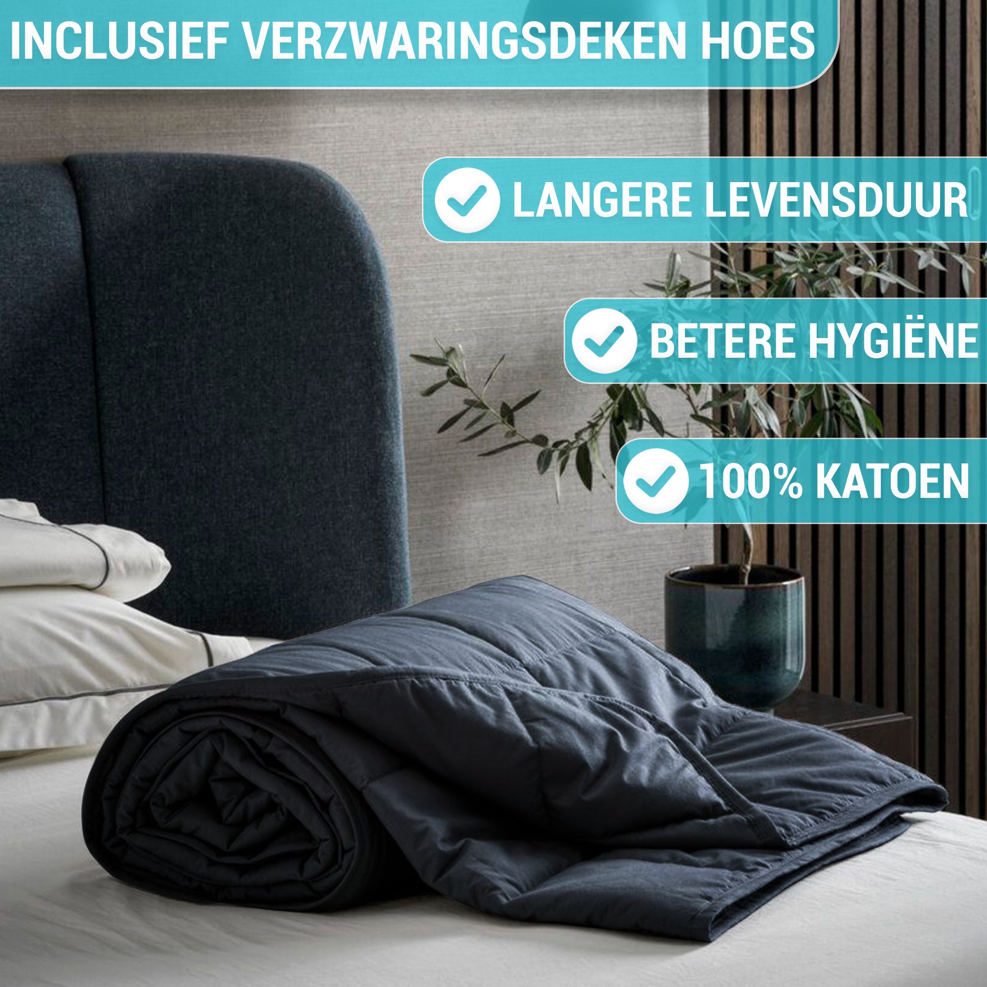 Verzwaringsdeken Zwart