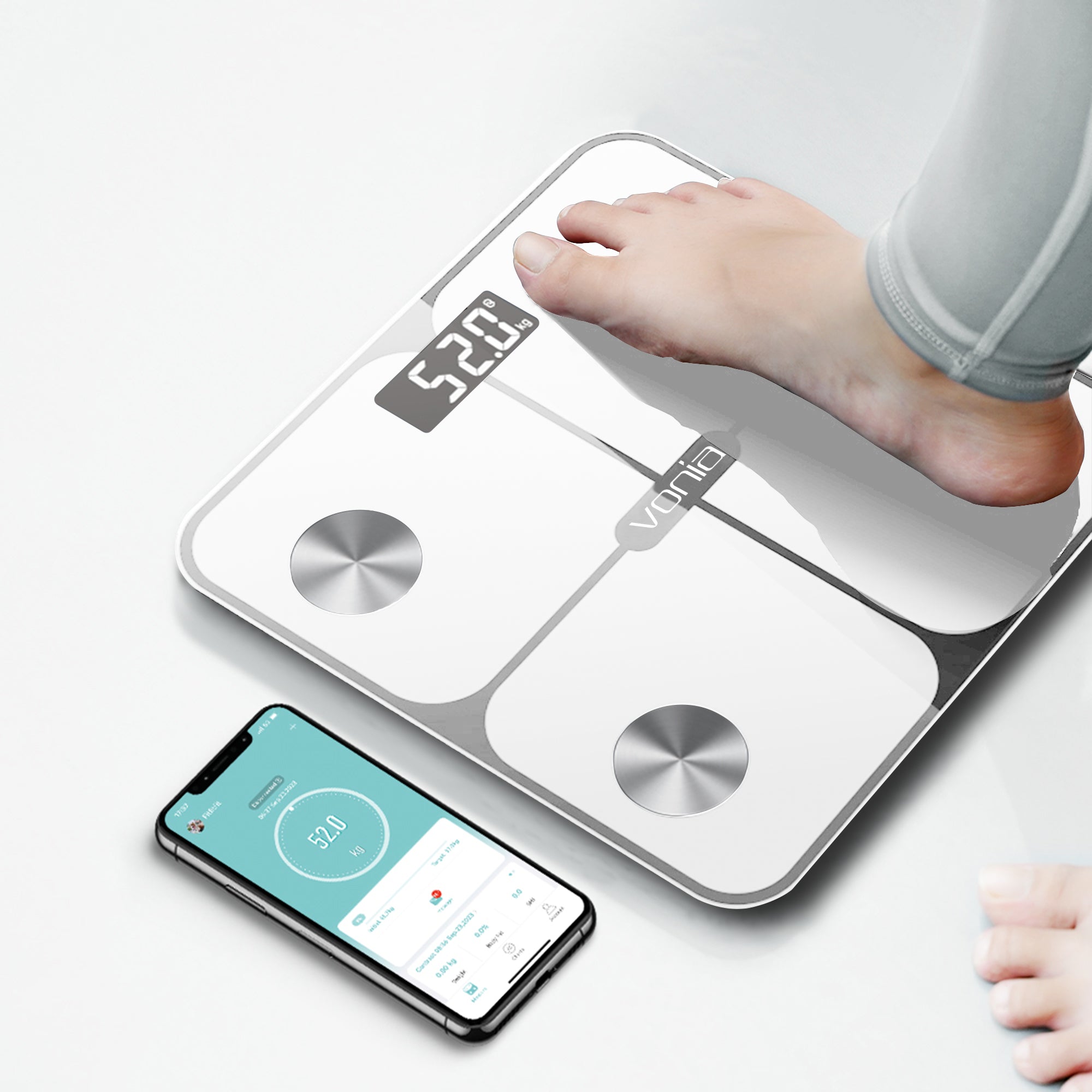Digitale Slimme Personenweegschaal Wit