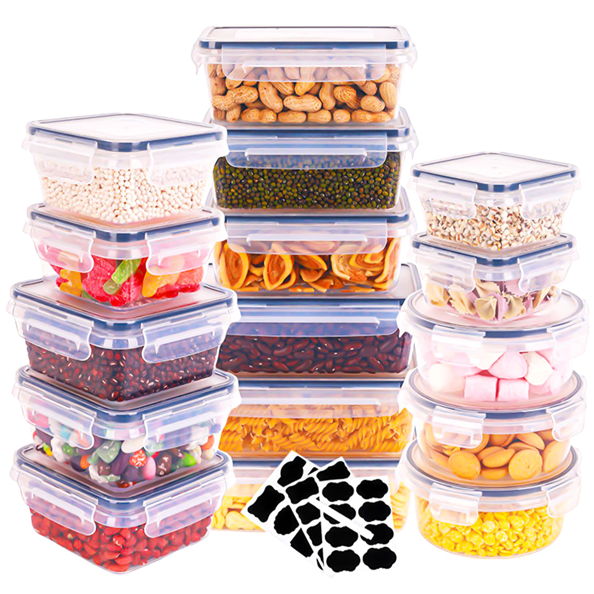 Bayt Kitchen Vershoudbakjes - 16-delig - Glas