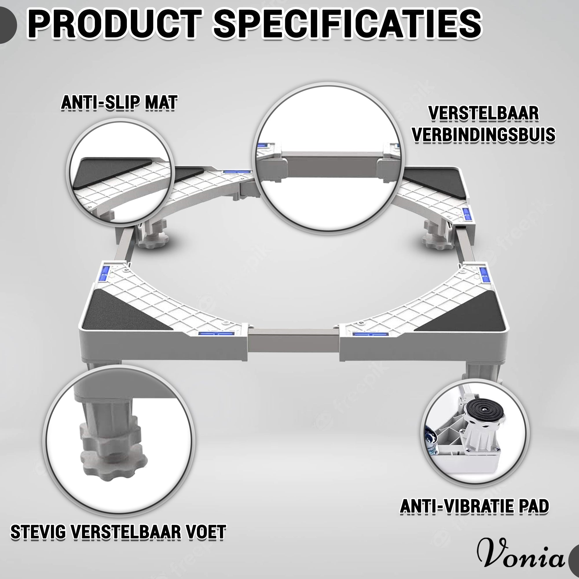 Wasmachine Verhoger Wit