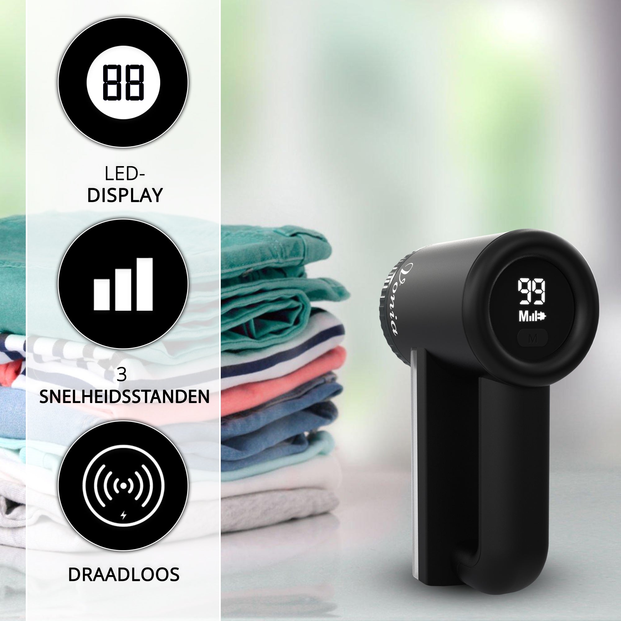 Pluizenverwijderaar – Zwart