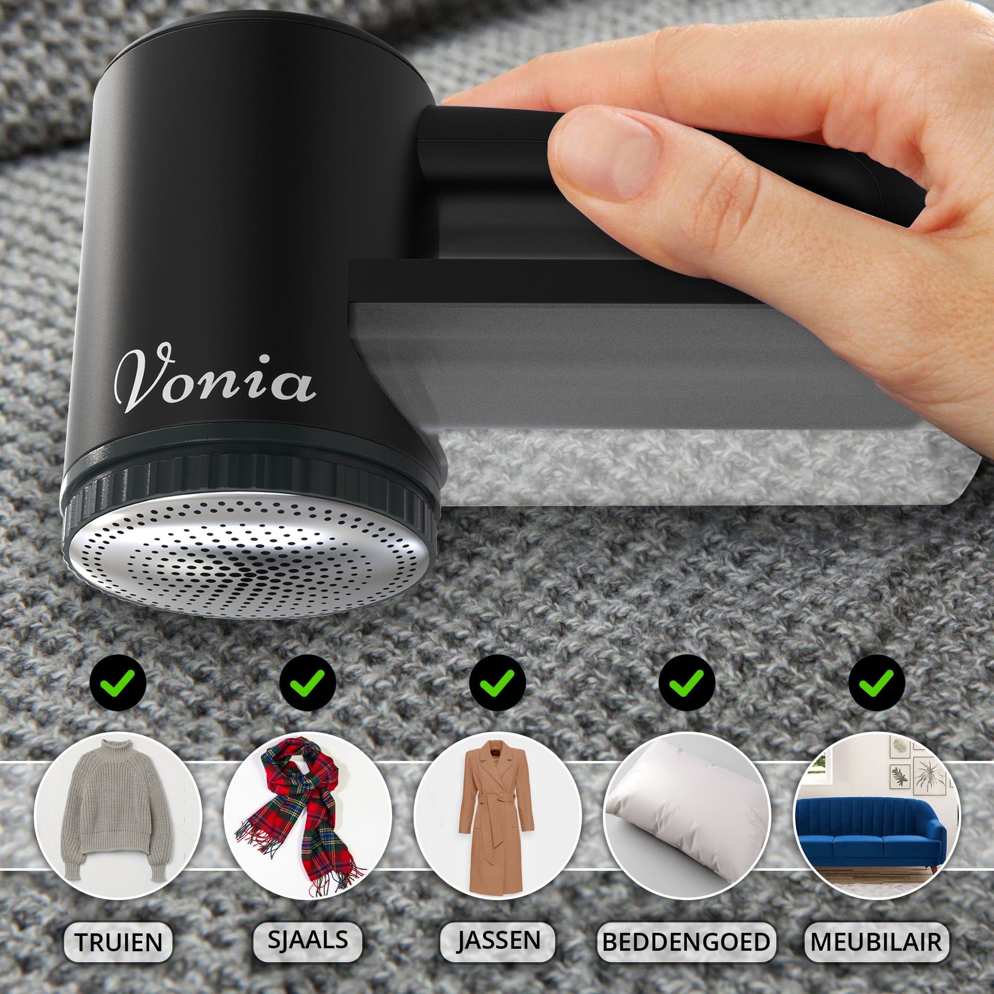 Pluizenverwijderaar – Zwart