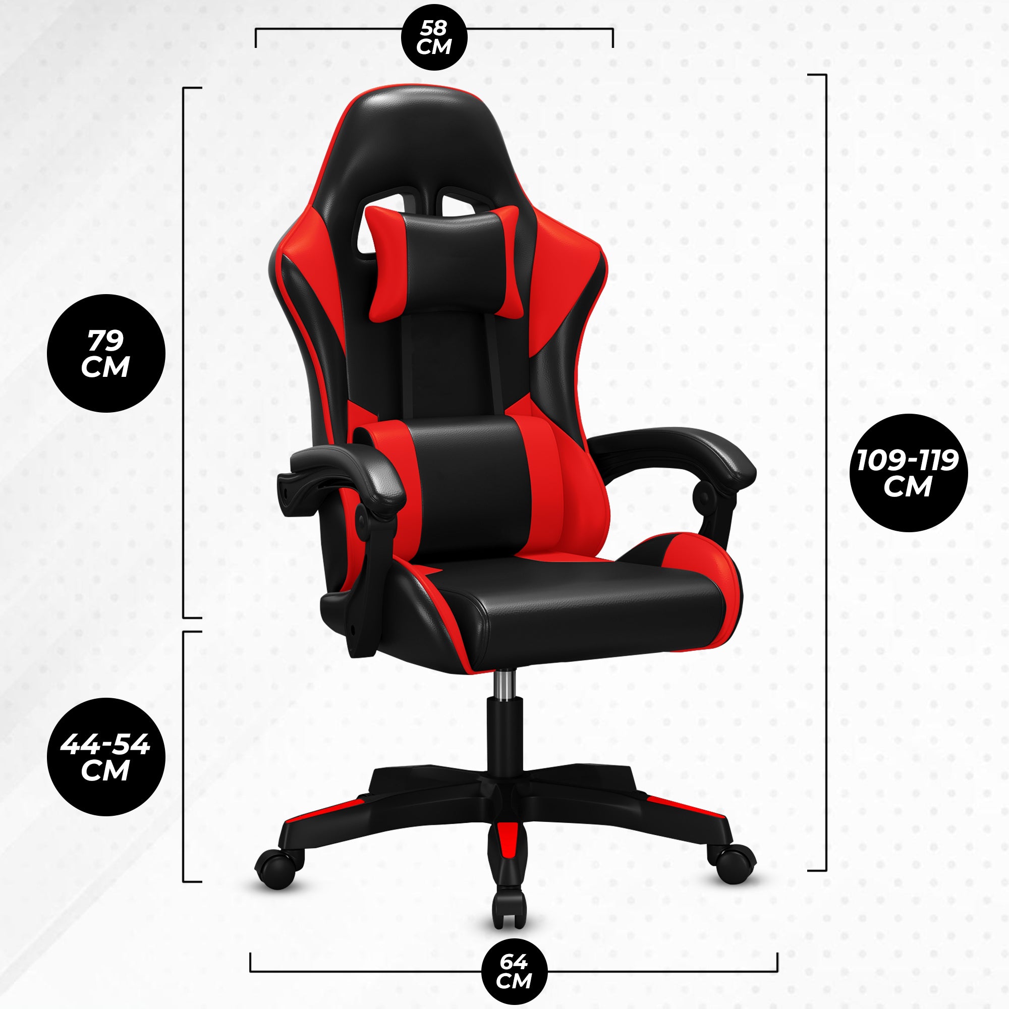 Bayt Gaming Stoel - Rood/Zwart