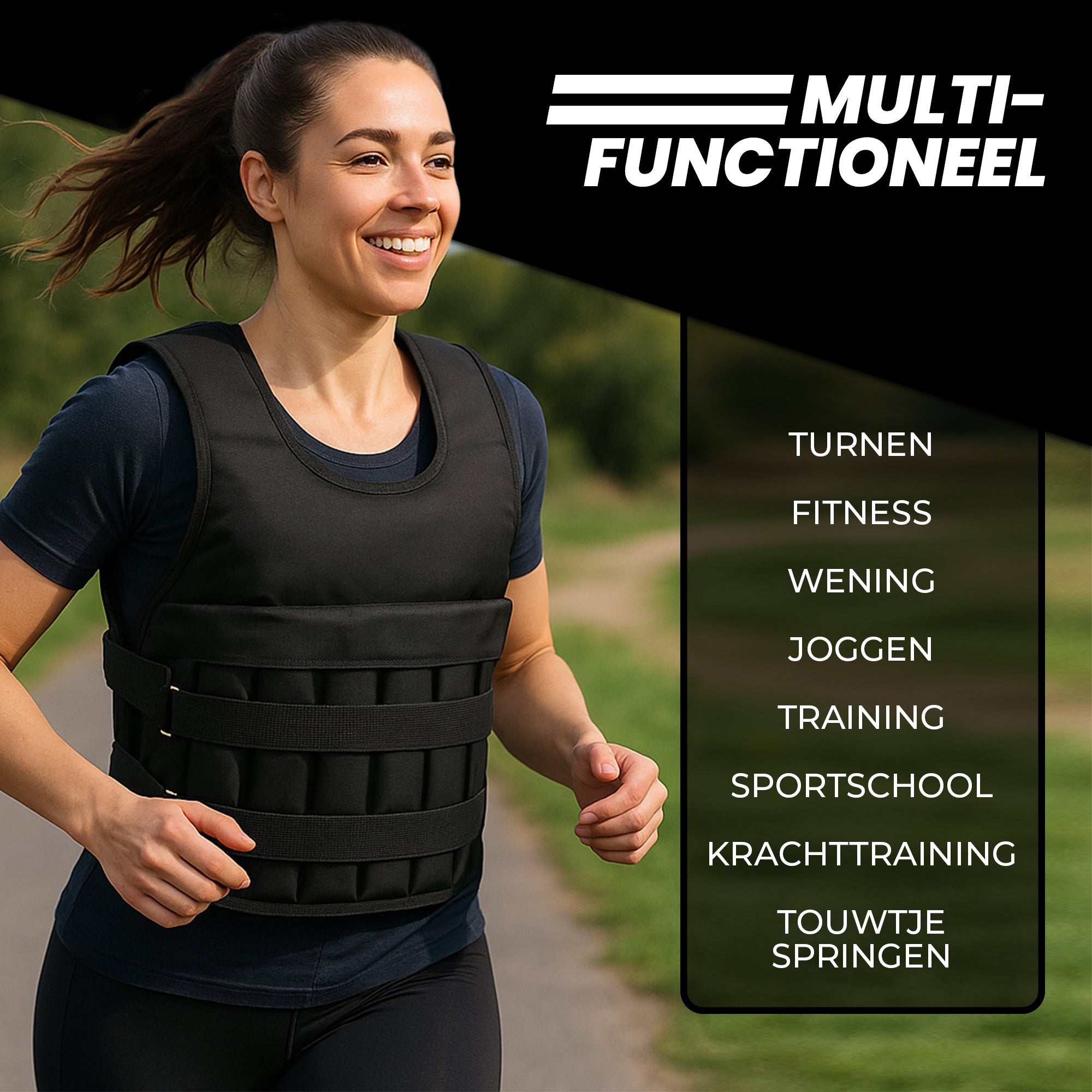 Fitby Gewichtsvest 10KG Zwart