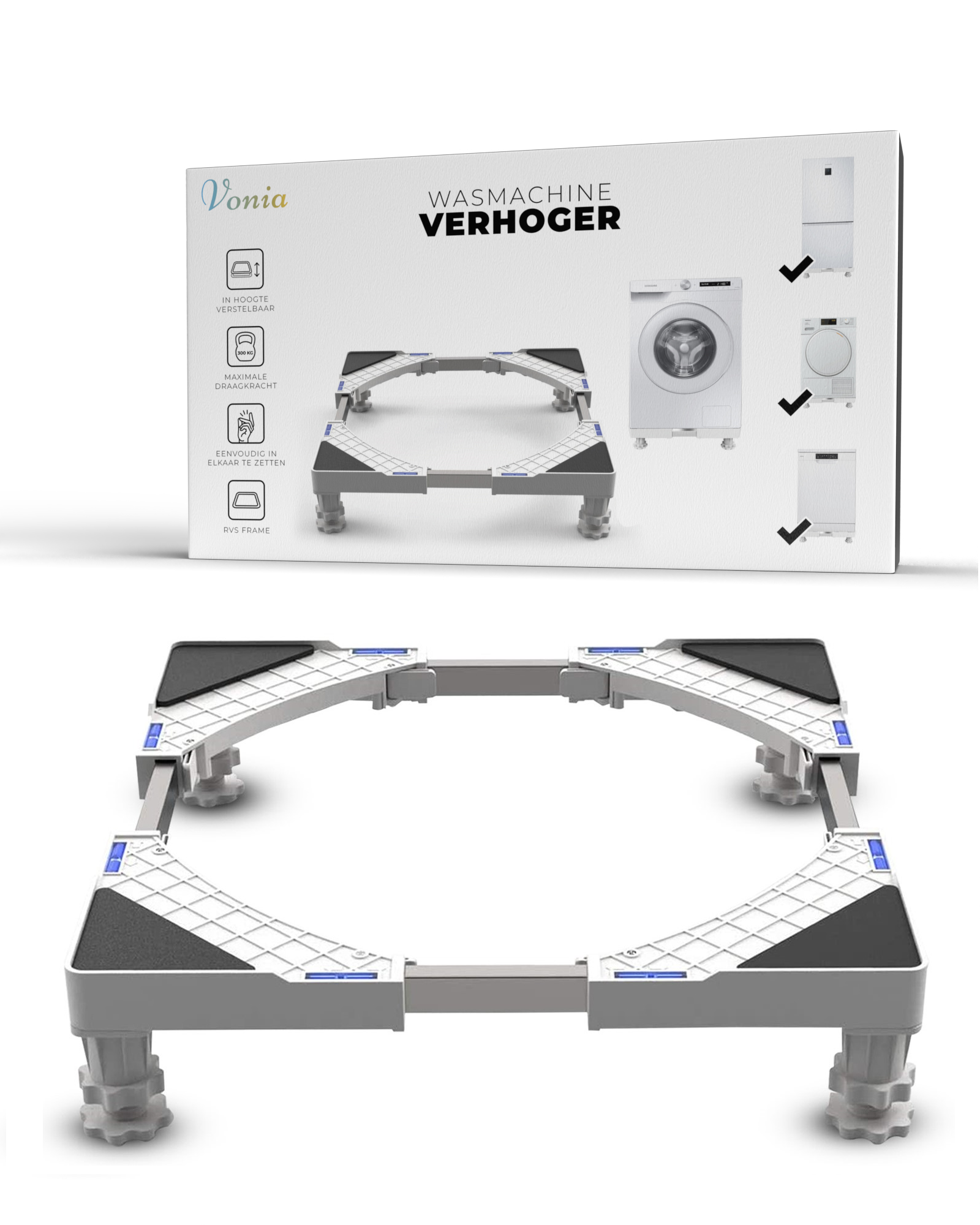 Wasmachine Verhoger Wit