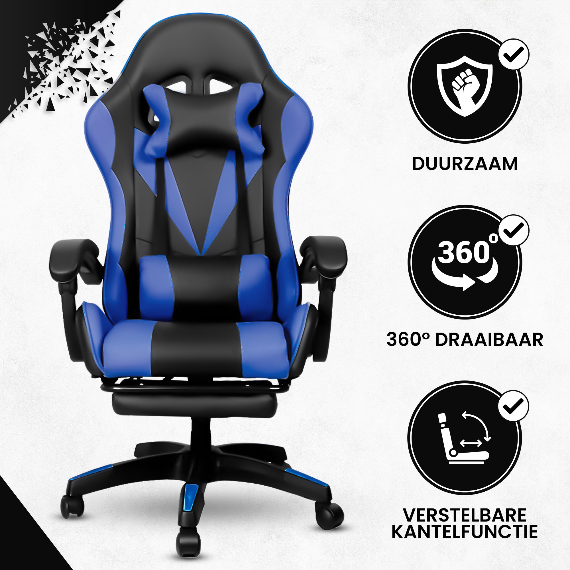 Bayt Gamingstoel Zwart/Blauw