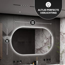 Bayt Badkamerspiegel met LED - Ovaal 50x90 cm - 2 Lichtstanden