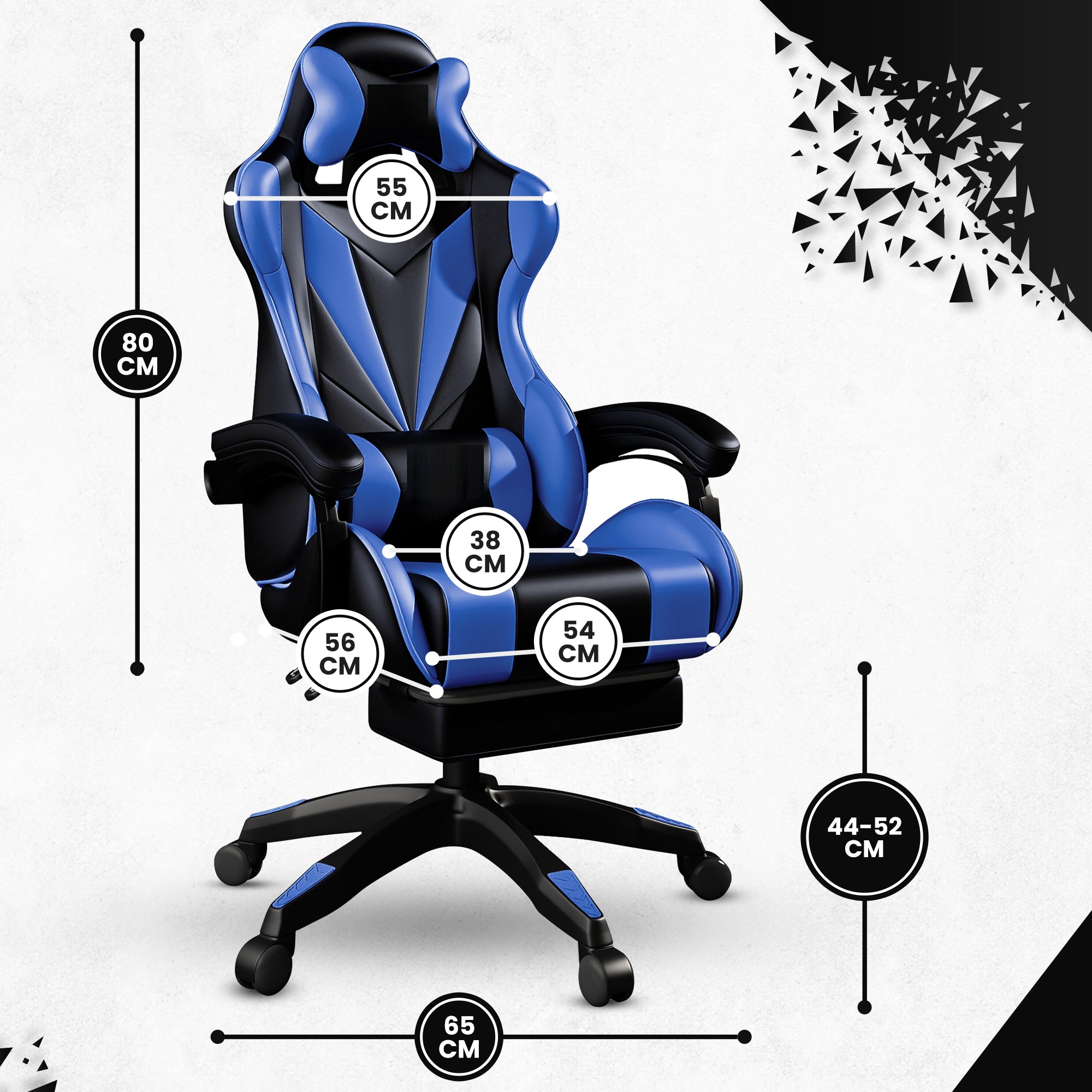 Bayt Gamingstoel Zwart/Blauw